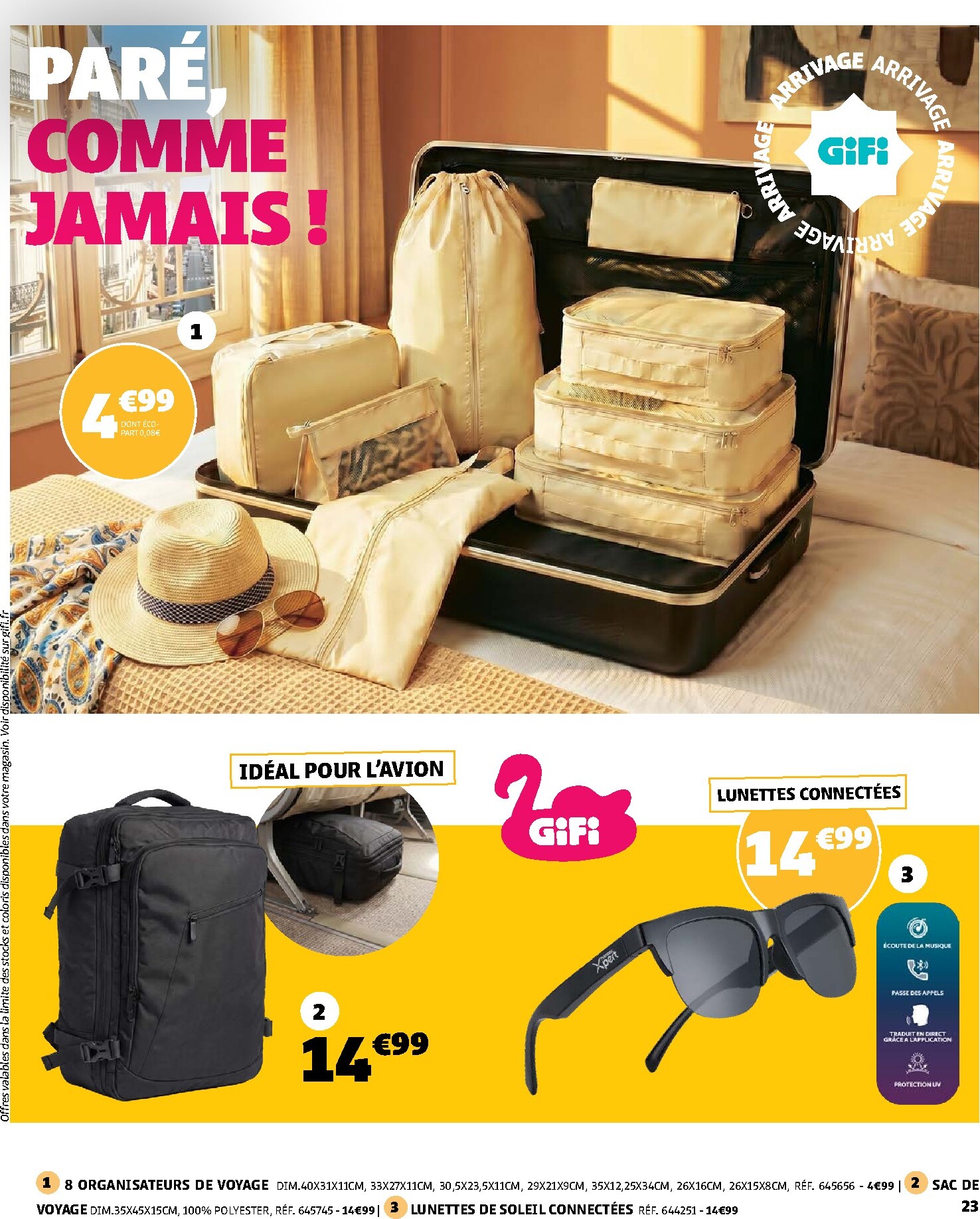 gifi - Current Gifi - Arrivage de l'été leaflet valid from du mardi 07/07/2026 to du lundi 20/07/2026 - page: 23