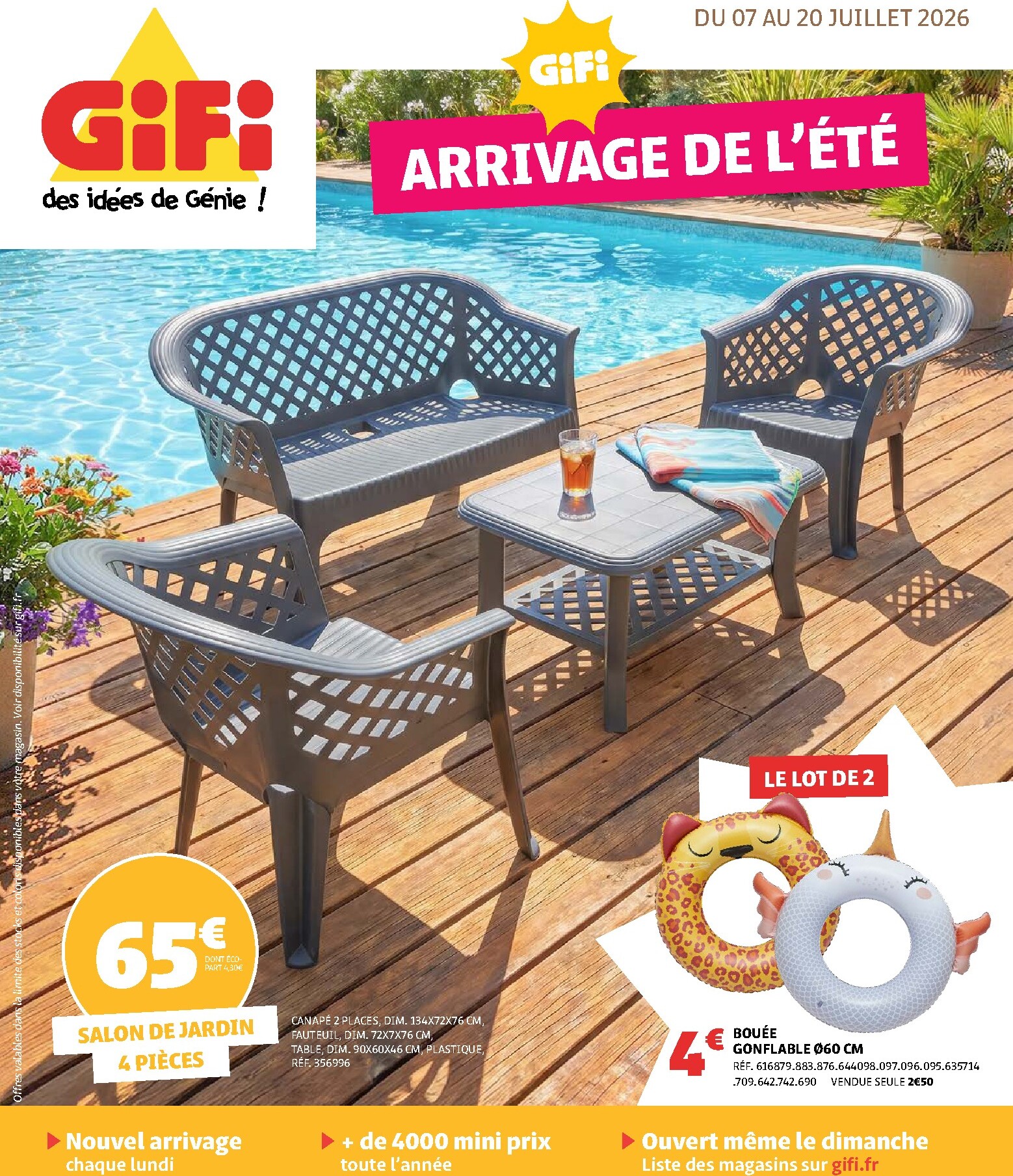 gifi - Current Gifi - Arrivage de l'été leaflet valid from du mardi 07/07/2026 to du lundi 20/07/2026