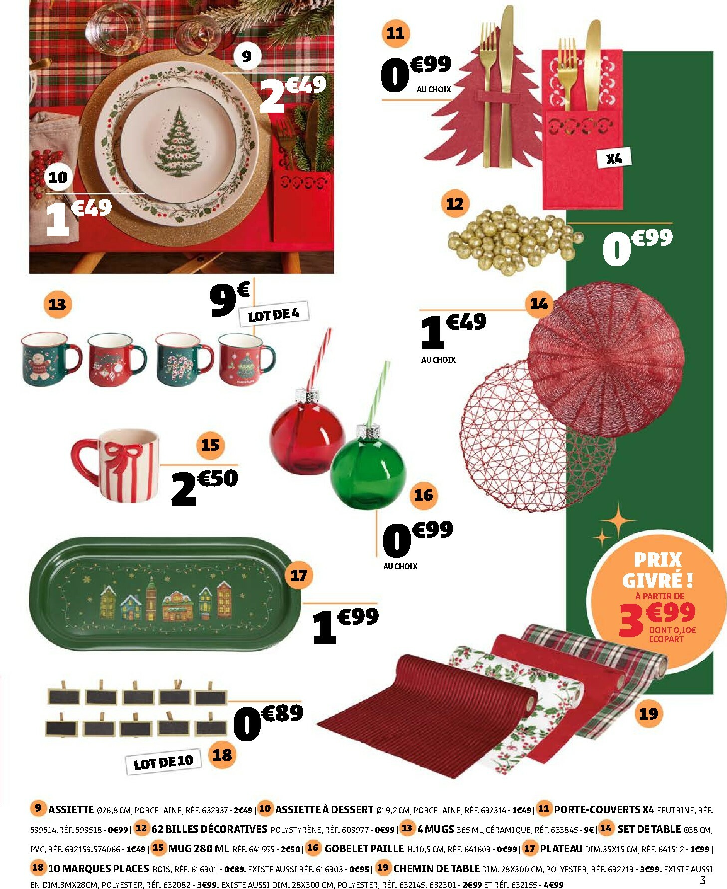 gifi - Catalogue Gifi - Tables de fêtes valable du 18/11 au 30/12 - page: 3