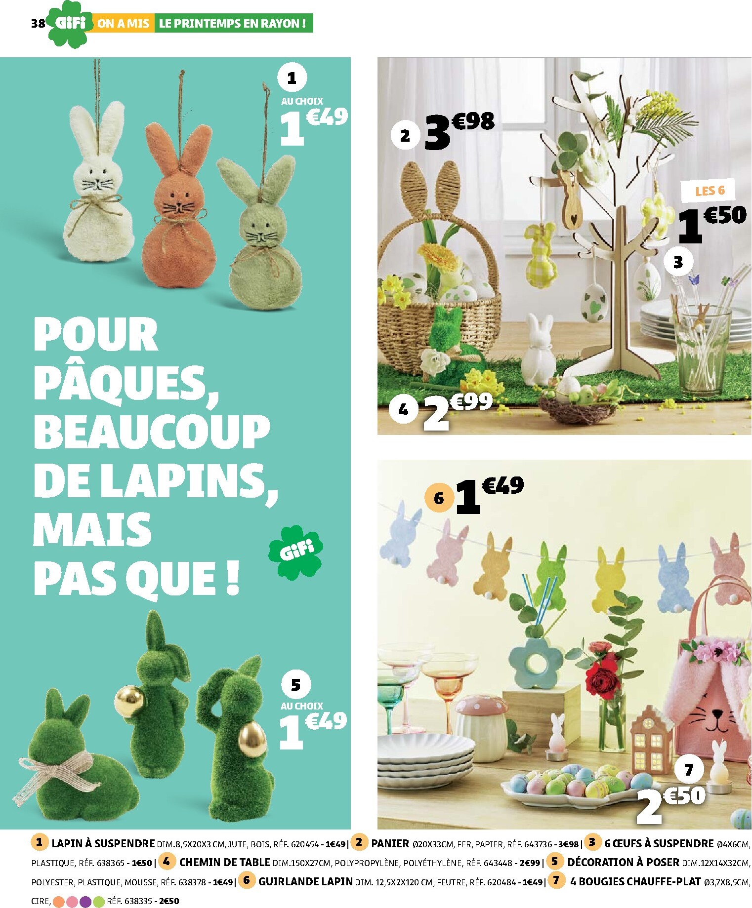 gifi - Catalogue Gifi - On a mis le printemps en rayon ! valable du 10/03/2026 au 30/03/2026 - page: 38