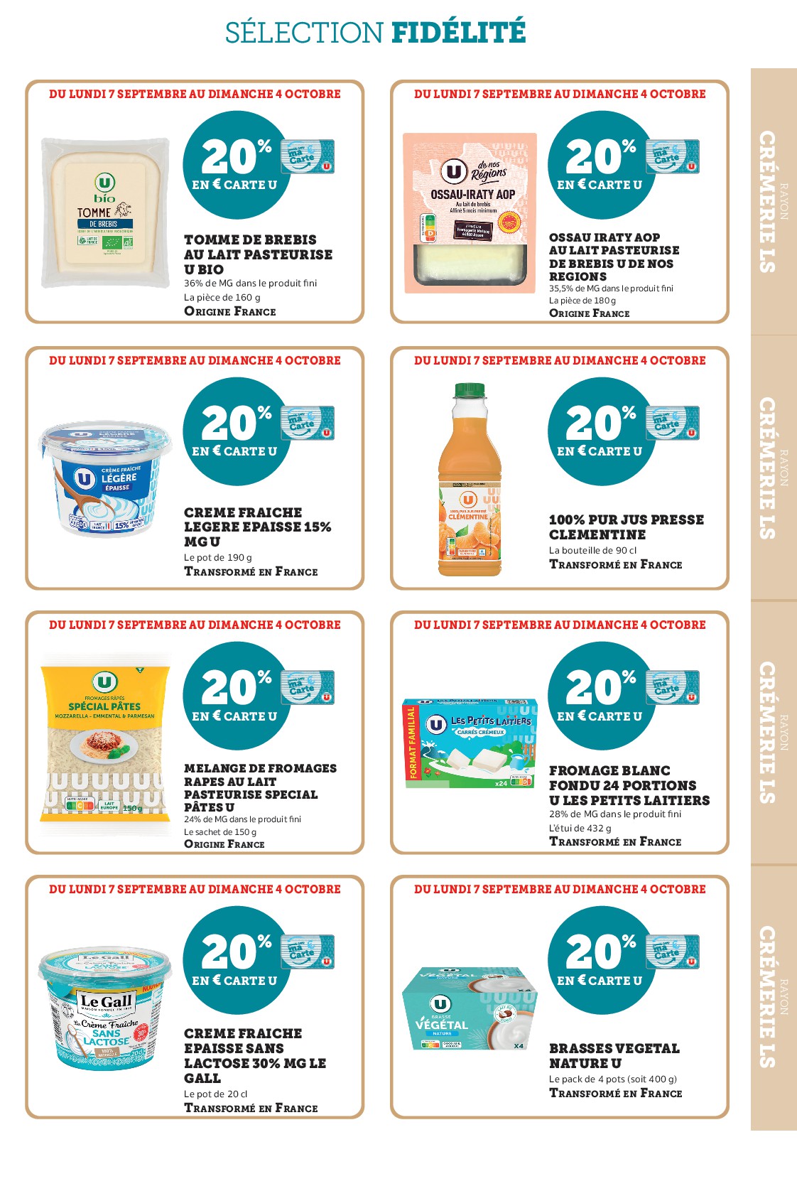 super-u - Current Super U - Ma sélection Carte U Septembre leaflet valid from du lundi 07/09/2026 to du dimanche 04/10/2026 - page: 7