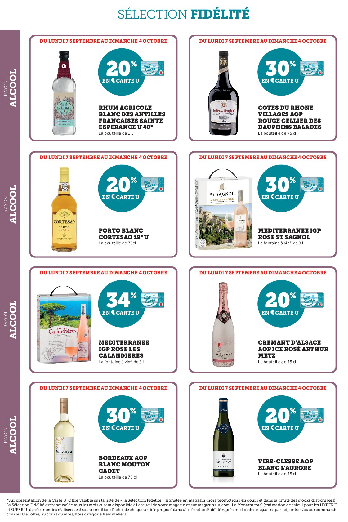 super-u - Current Super U - Ma sélection Carte U Septembre leaflet valid from du lundi 07/09/2026 to du dimanche 04/10/2026 - page: 34