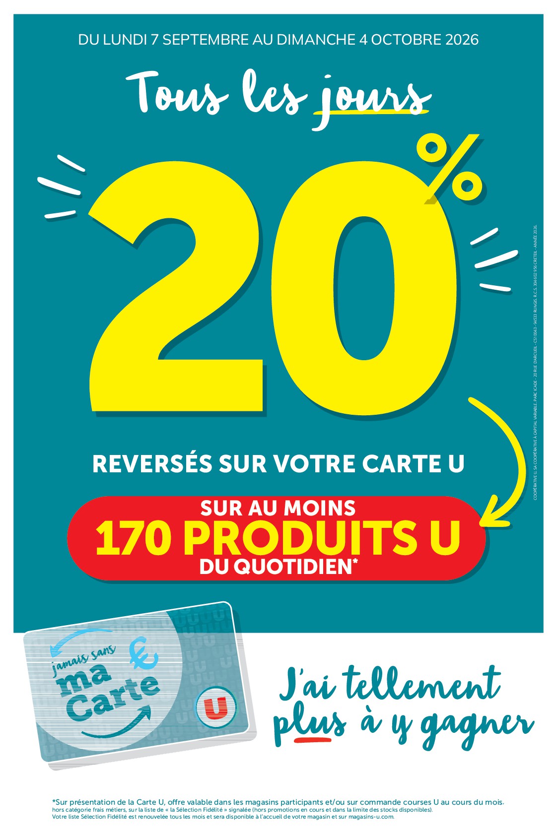 super-u - Current Super U - Ma sélection Carte U Septembre leaflet valid from du lundi 07/09/2026 to du dimanche 04/10/2026