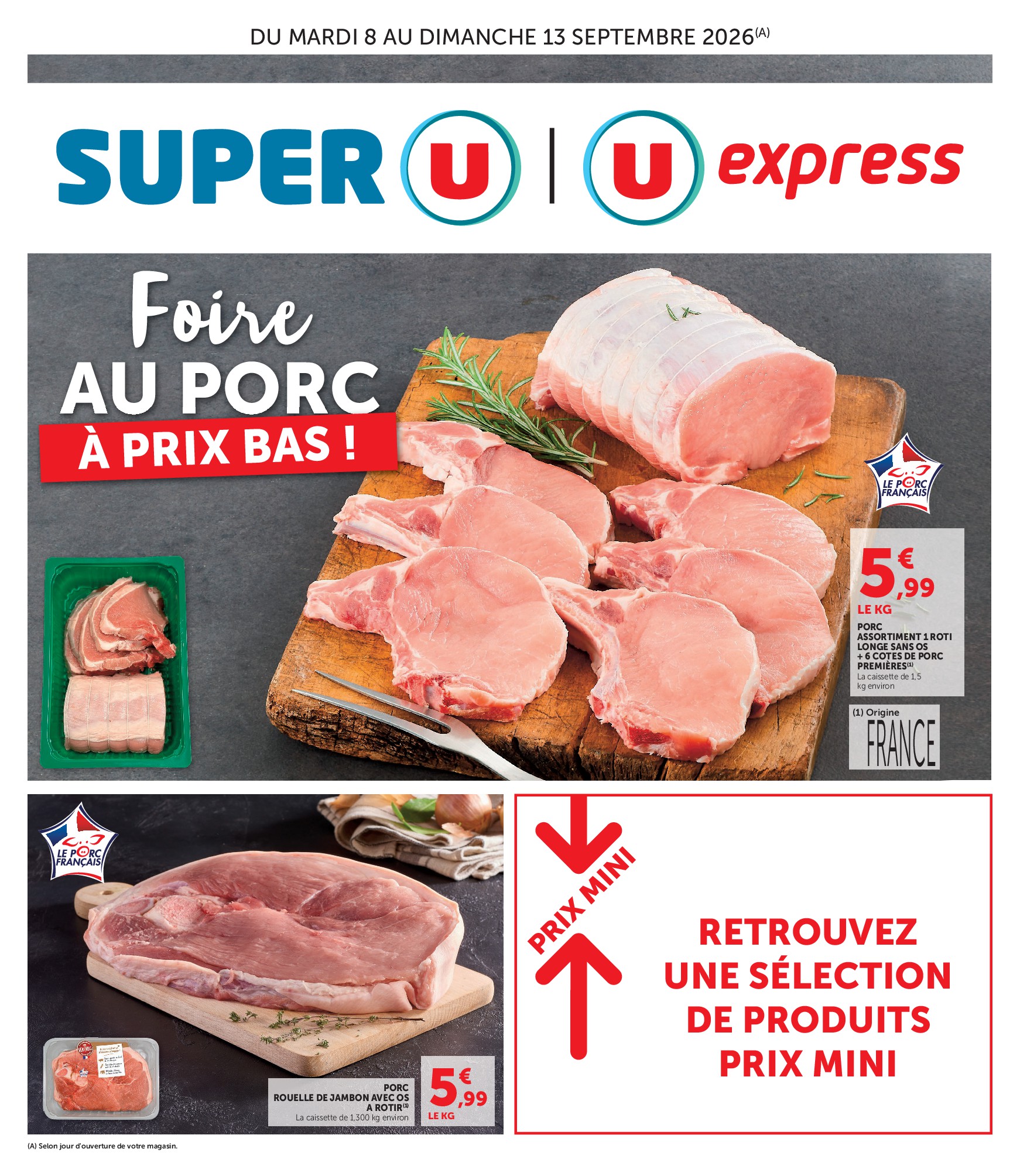 super-u - Prospectus Super U - Express valide du du mardi 08/09/2026 au du dimanche 13/09/2026