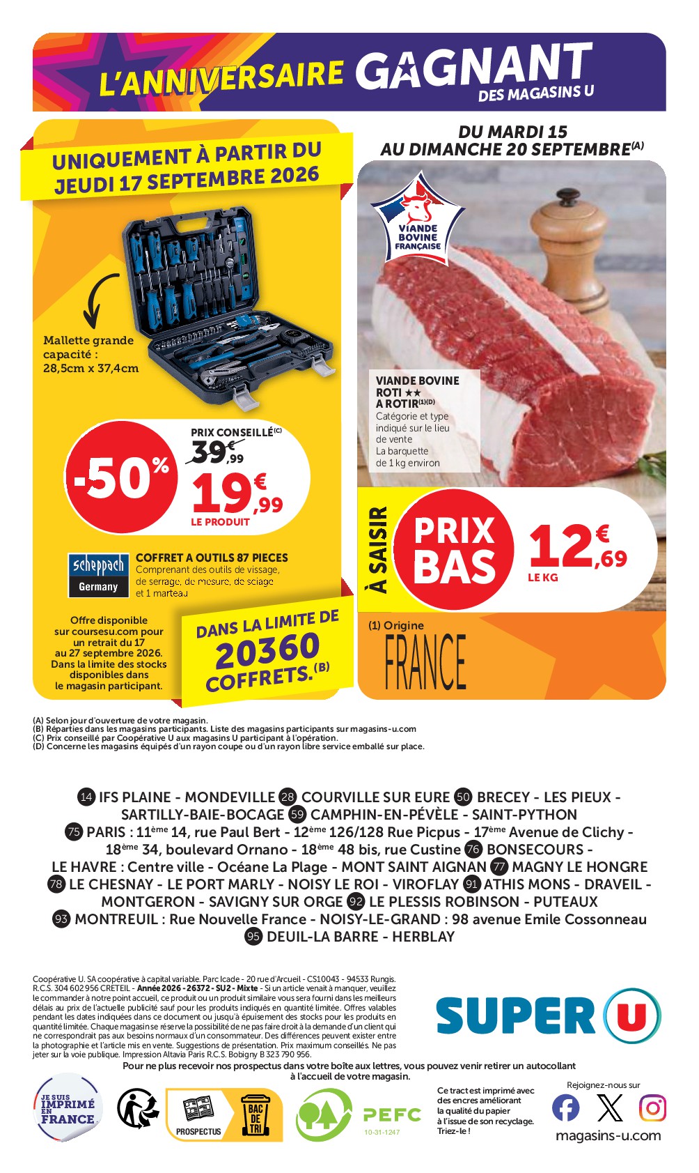 super-u - Flyer Super U pour la semaine prochaine du du mardi 15/09/2026 au du dimanche 27/09/2026 - page: 40