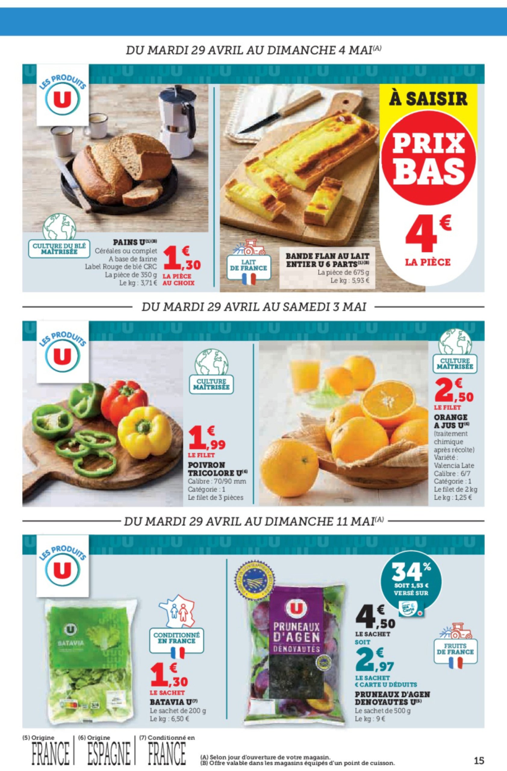 super-u - Catalogue Hyper U - Spécial cuisine traditionnelle à prix bas ! valable dès 29/04 - 11/05 - page: 15