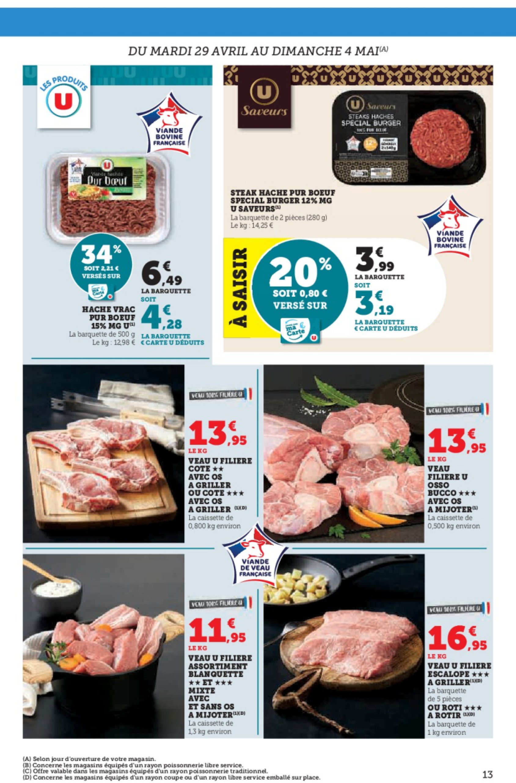 super-u - Catalogue Hyper U - Spécial cuisine traditionnelle à prix bas ! valable dès 29/04 - 11/05 - page: 13