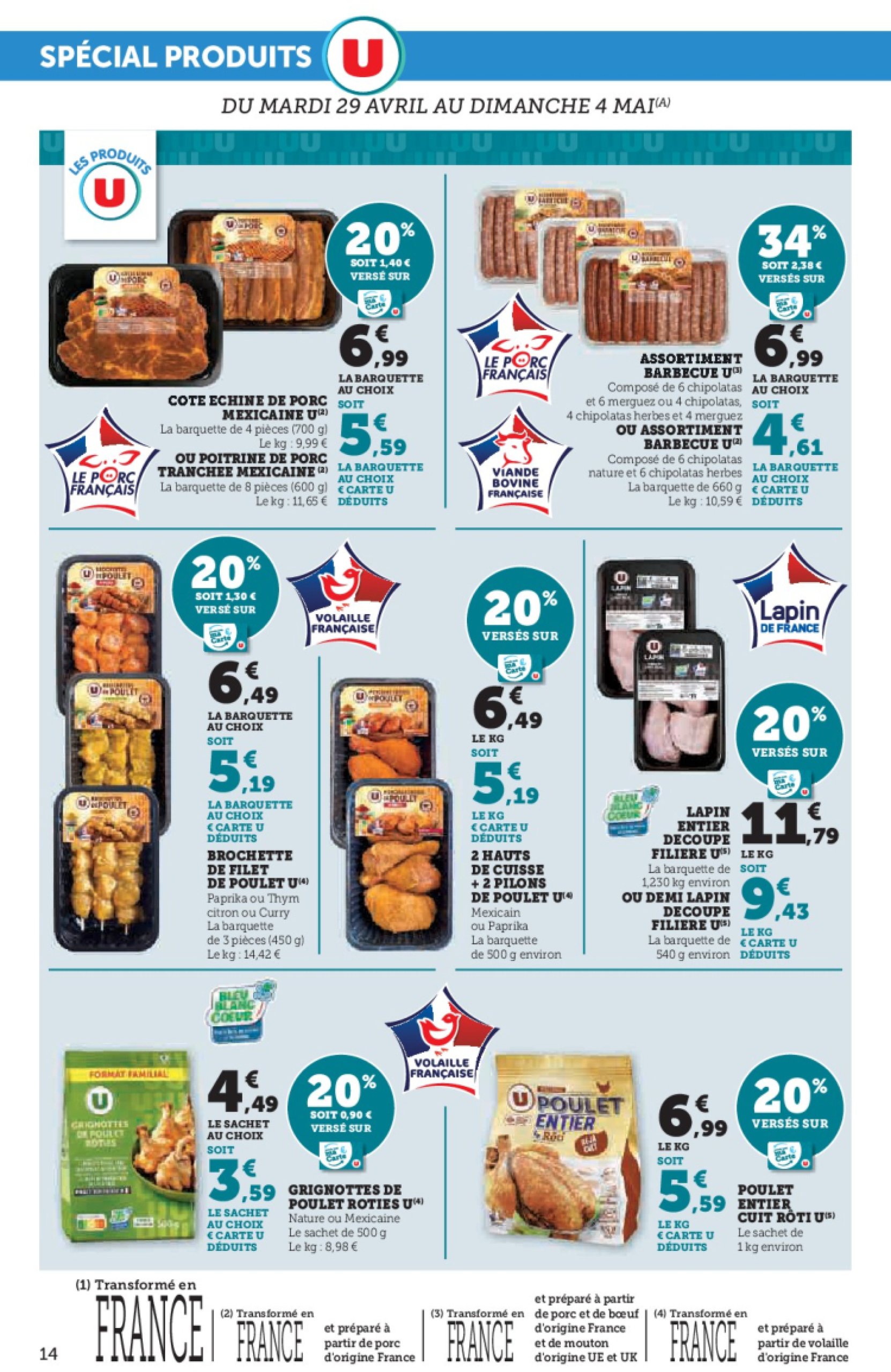 super-u - Catalogue Hyper U - Spécial cuisine traditionnelle à prix bas ! valable dès 29/04 - 11/05 - page: 14