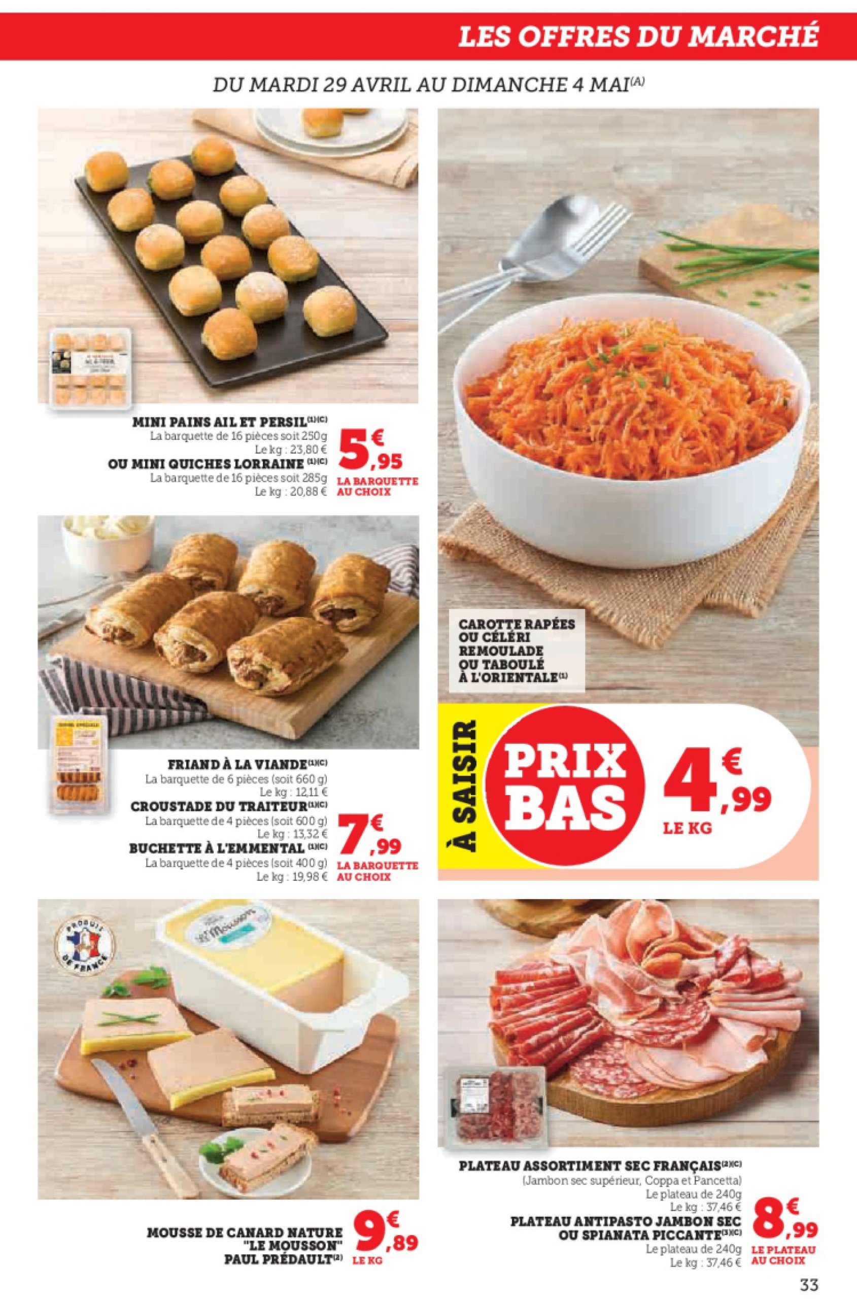 super-u - Catalogue Hyper U - Spécial cuisine traditionnelle à prix bas ! valable dès 29/04 - 11/05 - page: 33