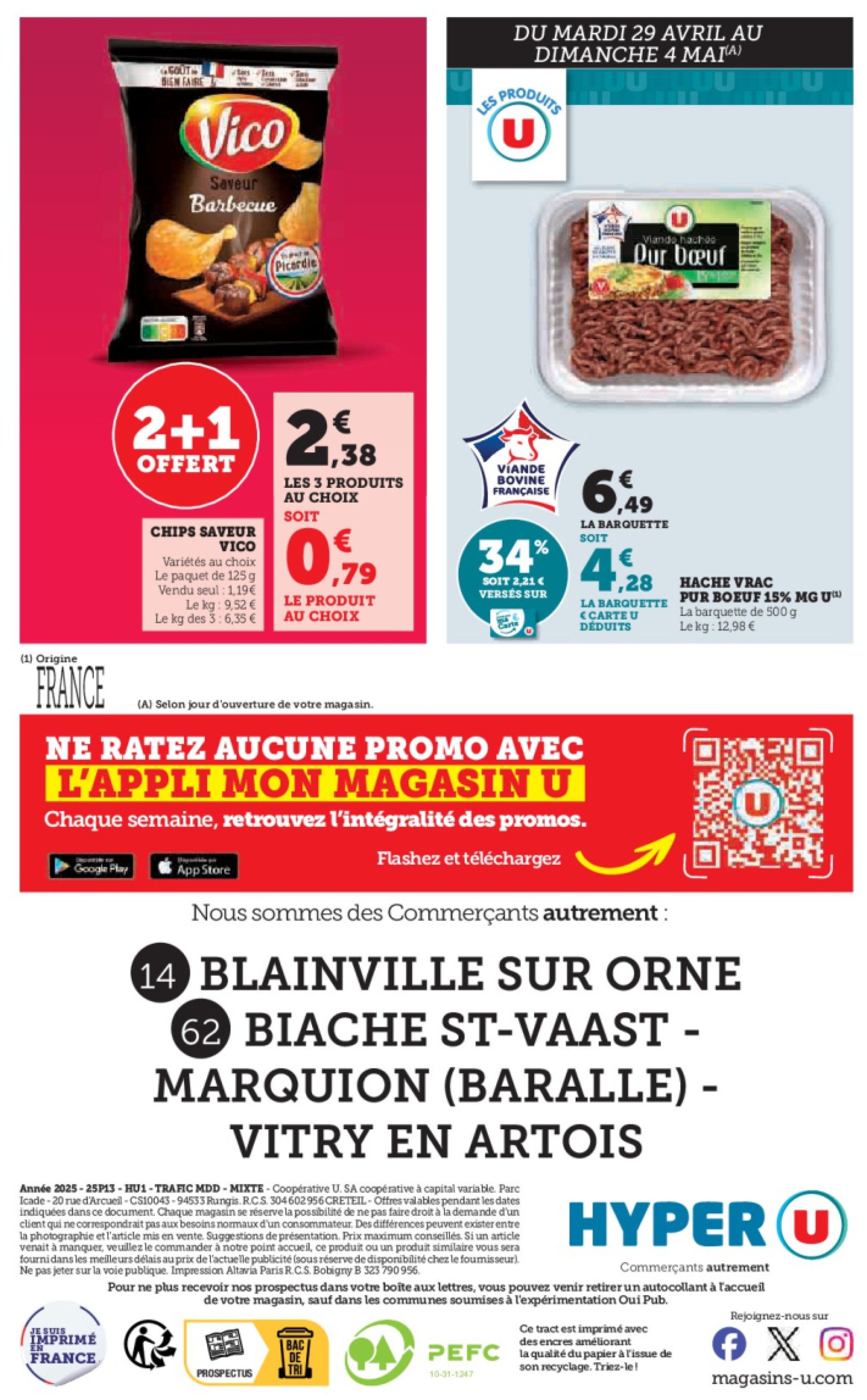 super-u - Catalogue Hyper U - Spécial cuisine traditionnelle à prix bas ! valable dès 29/04 - 11/05 - page: 44