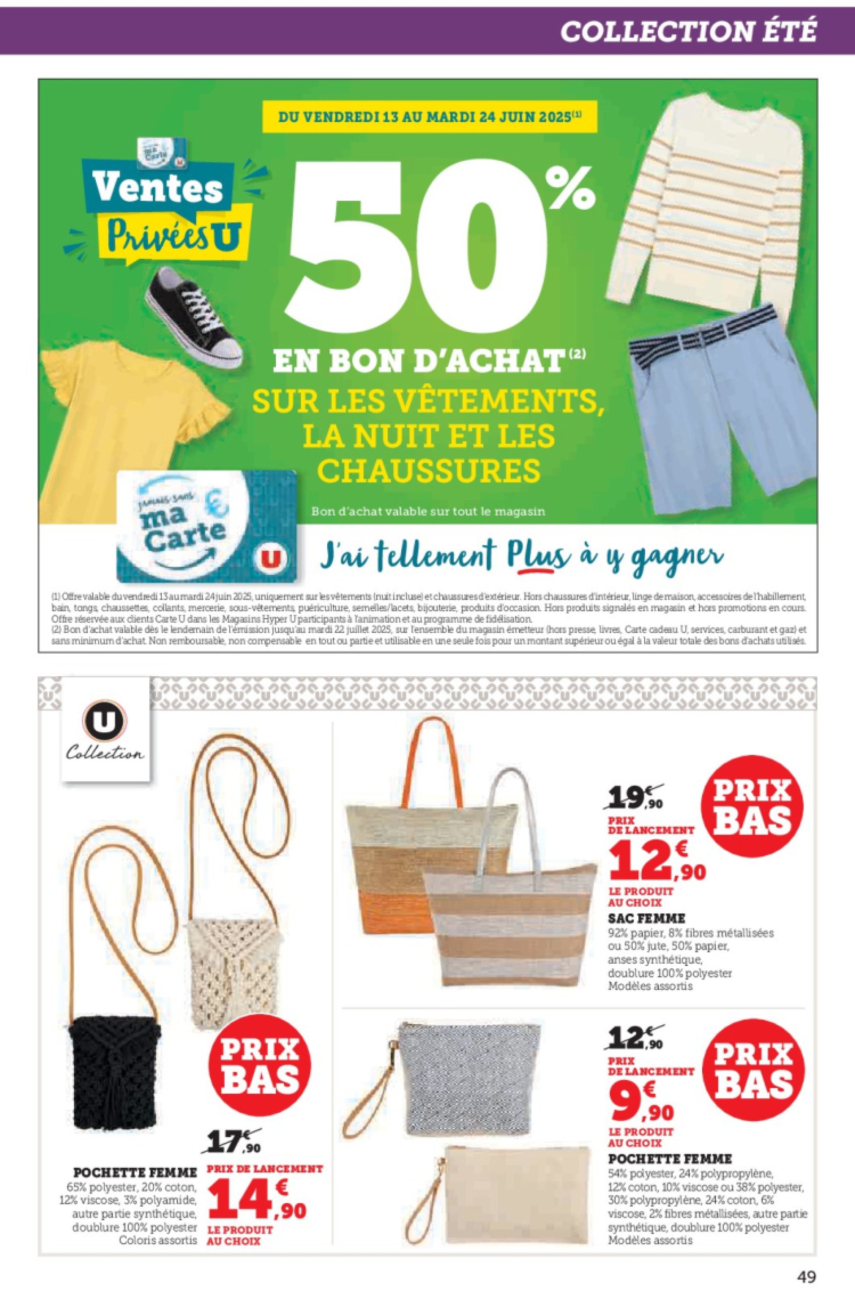 super-u - Catalogue Hyper U valable du 11/06 au 22/06 - page: 49 super-u - Catalogue Hyper U valable du 11/06 au 22/06 - page: 49