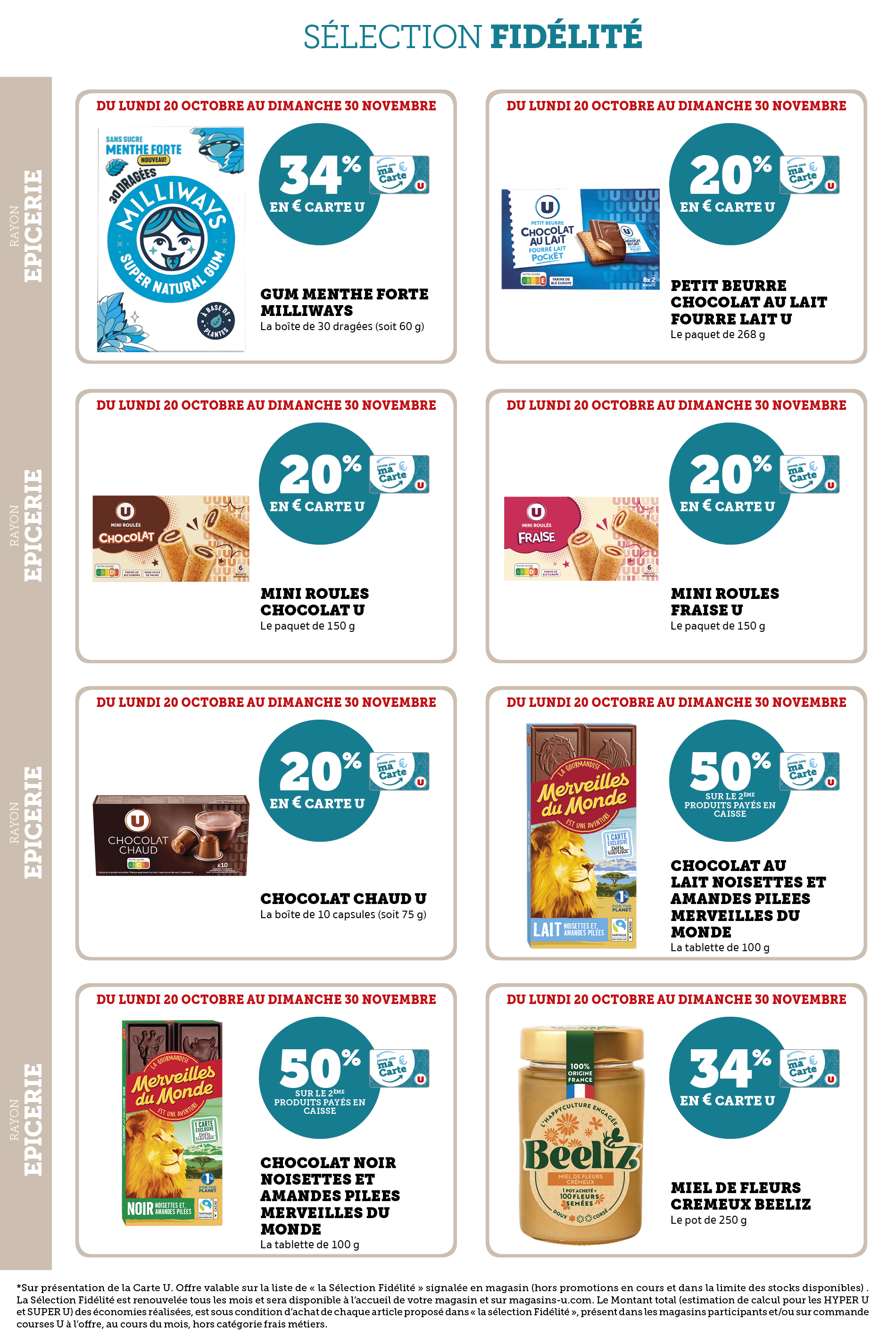 super-u - Catalogue Super U - Ma sélection Carte U valable du 20/10 au 30/11 - page: 18