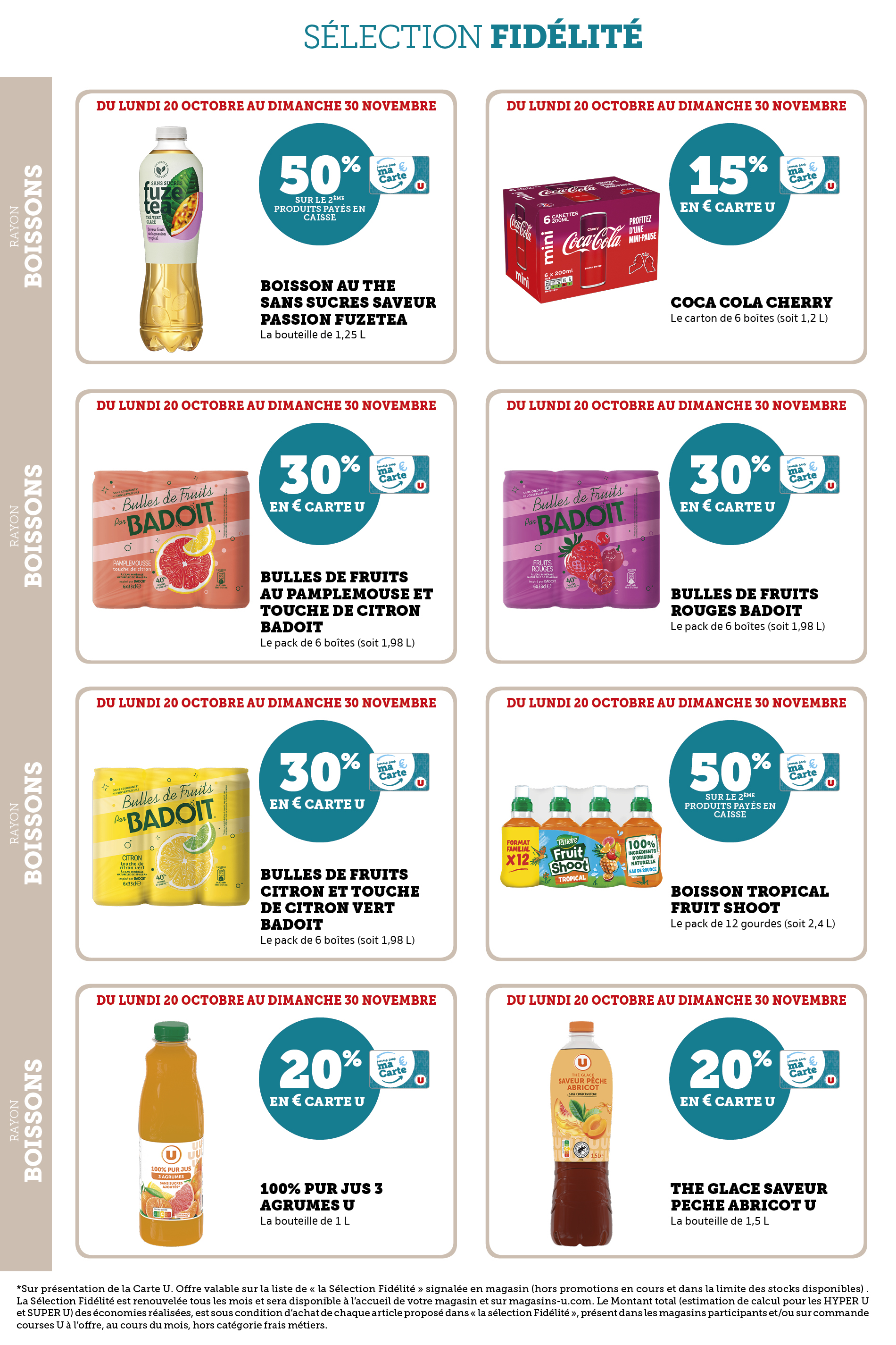 super-u - Catalogue Super U - Ma sélection Carte U valable du 20/10 au 30/11 - page: 36