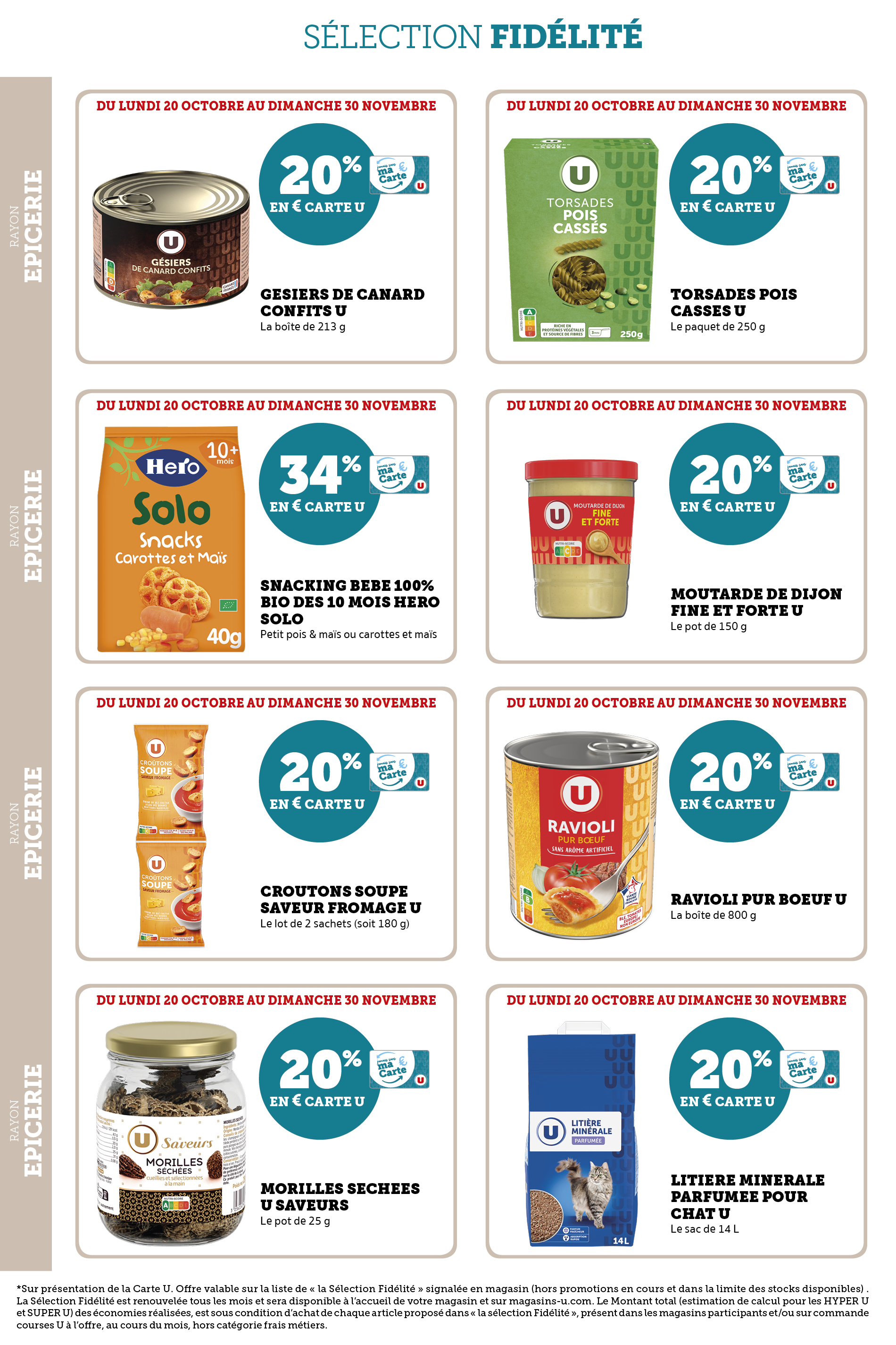 super-u - Catalogue Super U - Ma sélection Carte U valable du 20/10 au 30/11 - page: 28