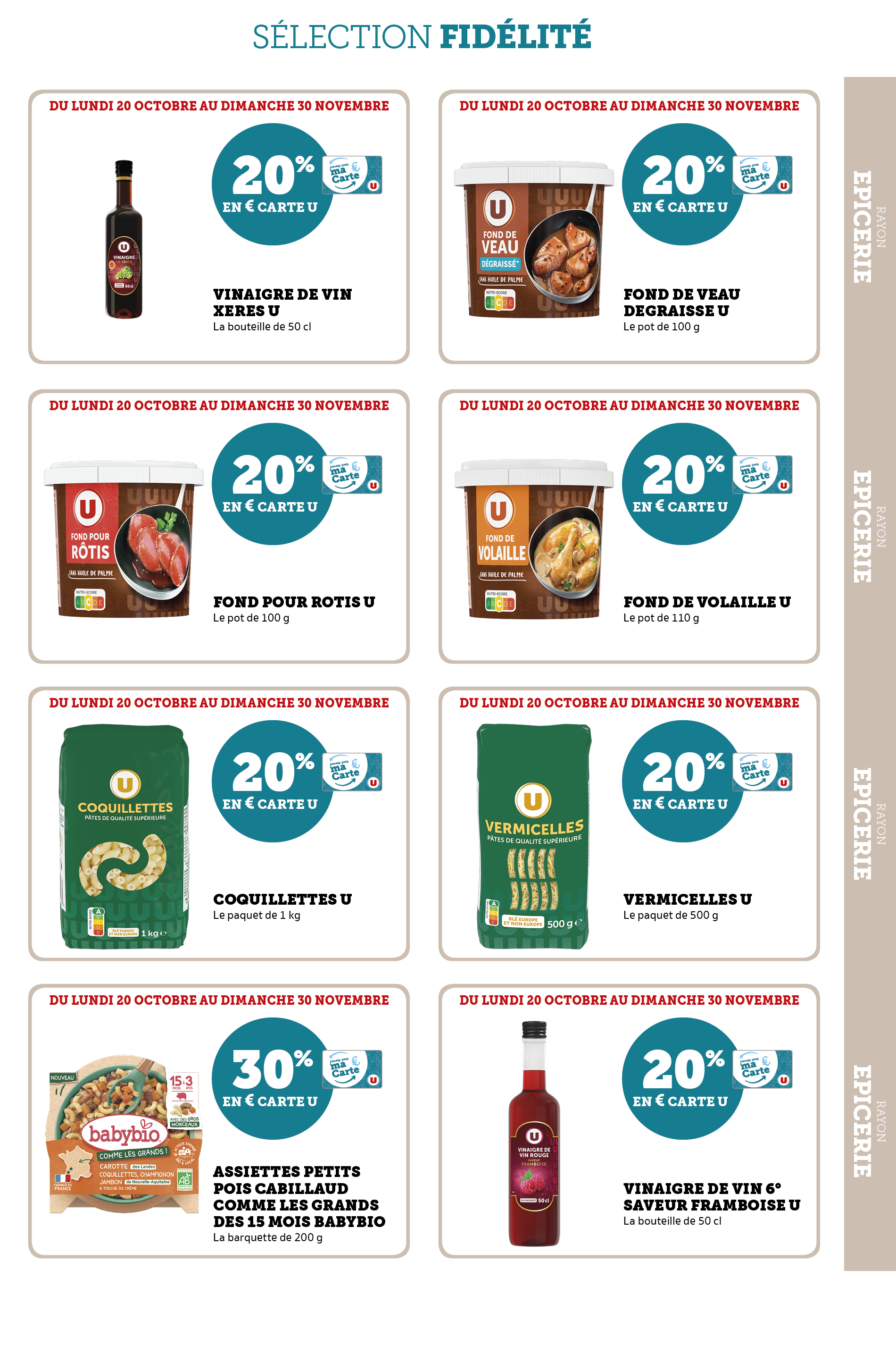 super-u - Catalogue Super U - Ma sélection Carte U valable du 20/10 au 30/11 - page: 29