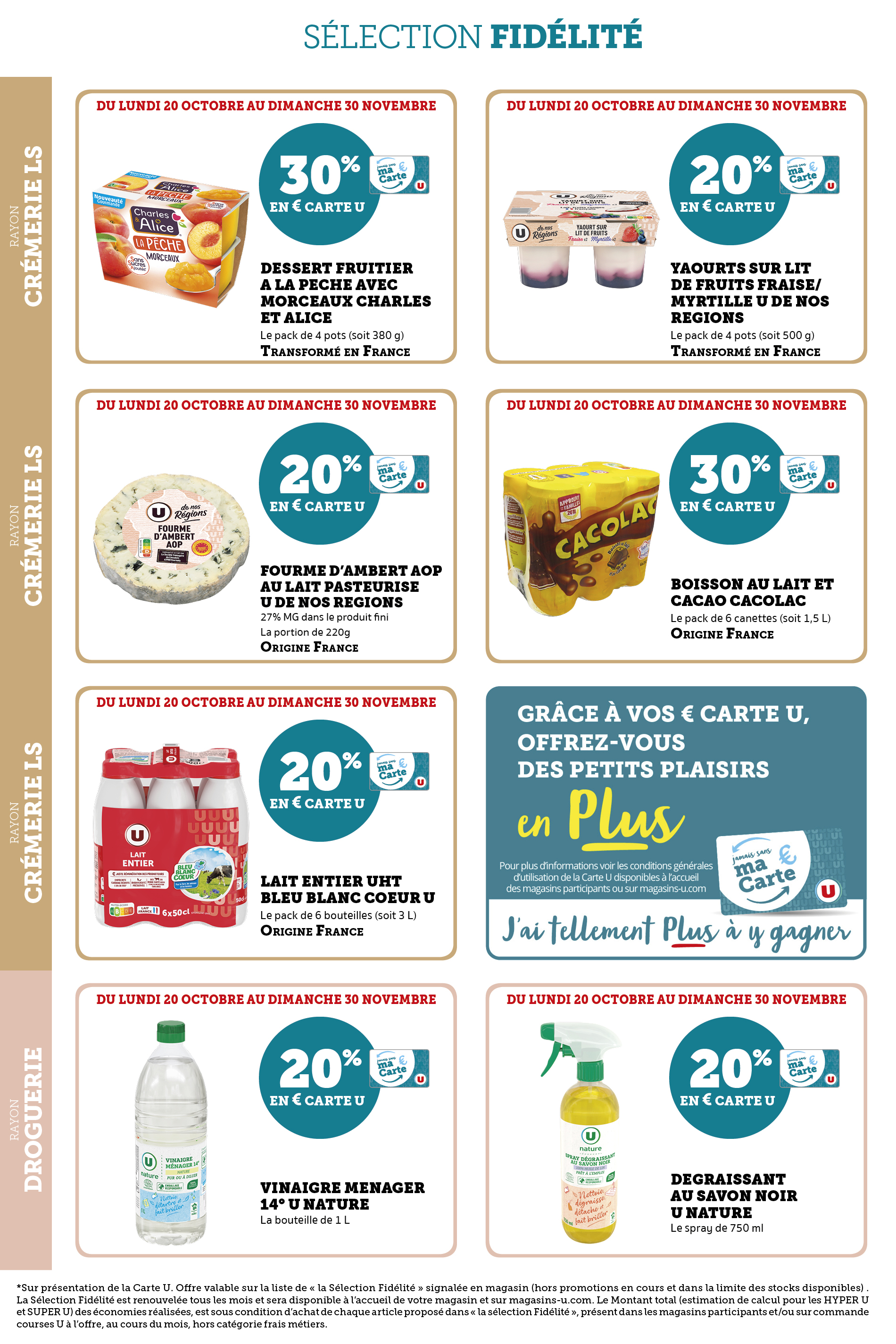 super-u - Catalogue Super U - Ma sélection Carte U valable du 20/10 au 30/11 - page: 8