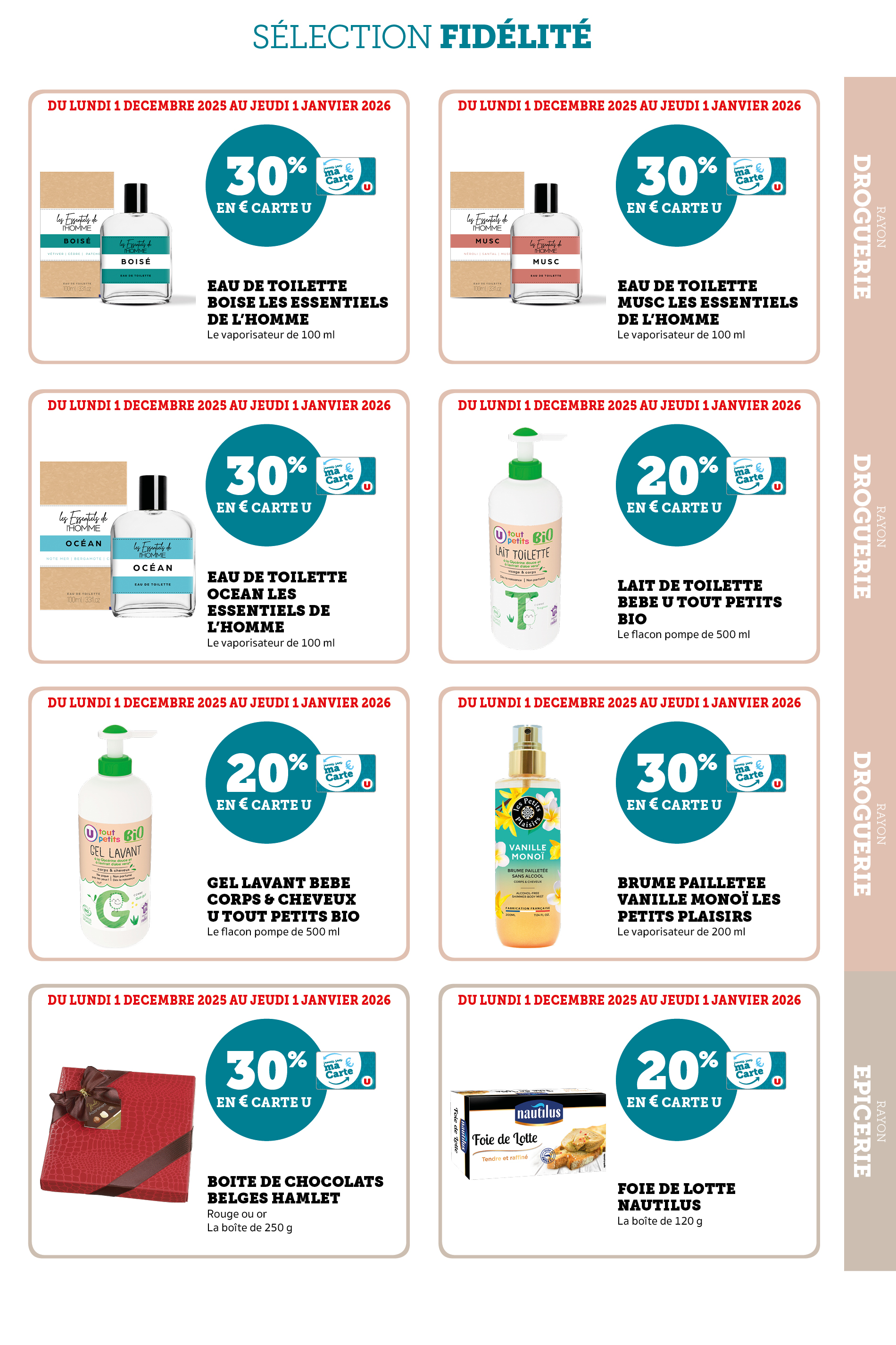 super-u - Catalogue Super U - Ma sélection Carte U décembre valable du 01/12 au 01/01 - page: 15