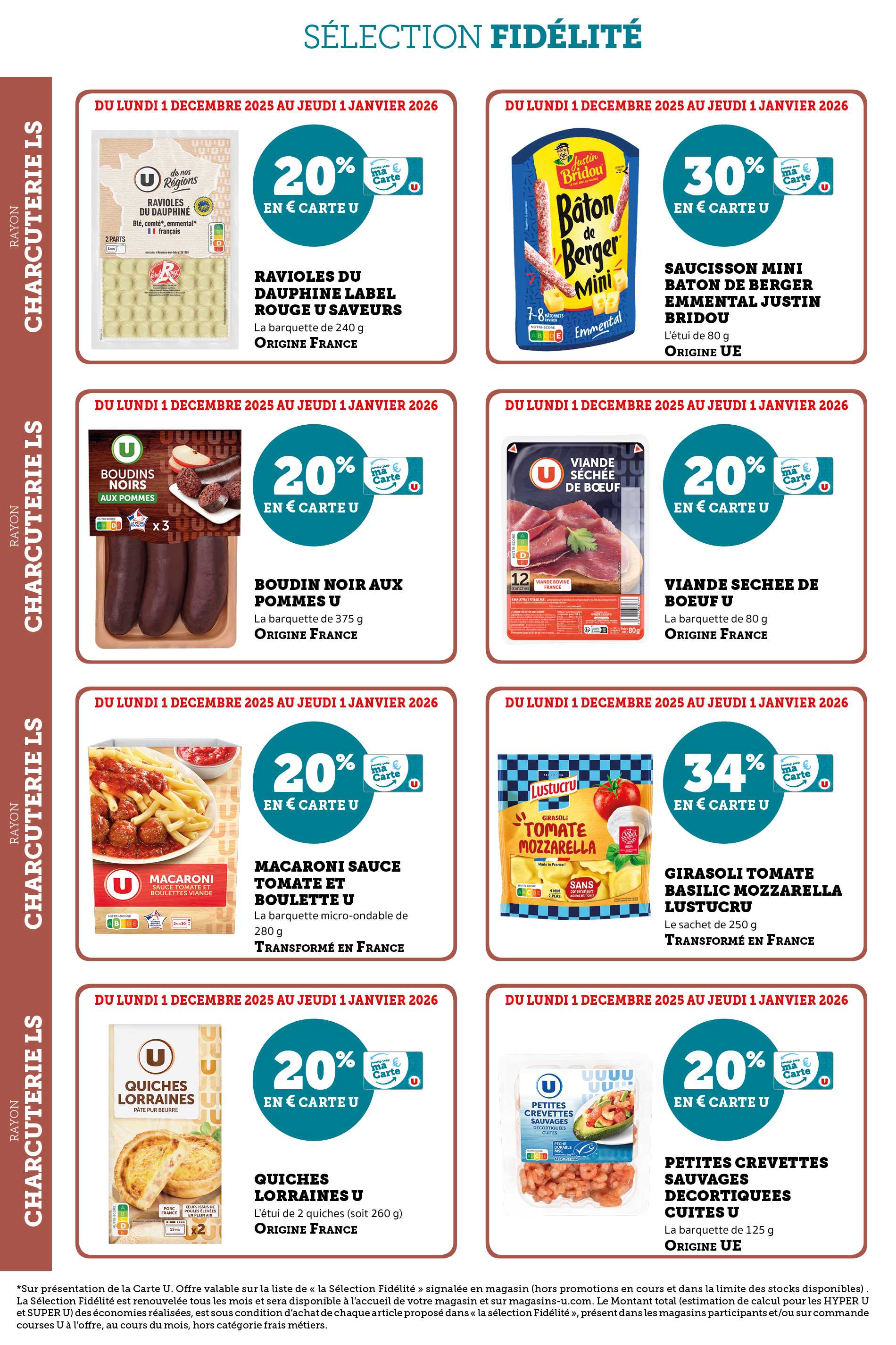 super-u - Catalogue Super U - Ma sélection Carte U décembre valable du 01/12 au 01/01 - page: 2