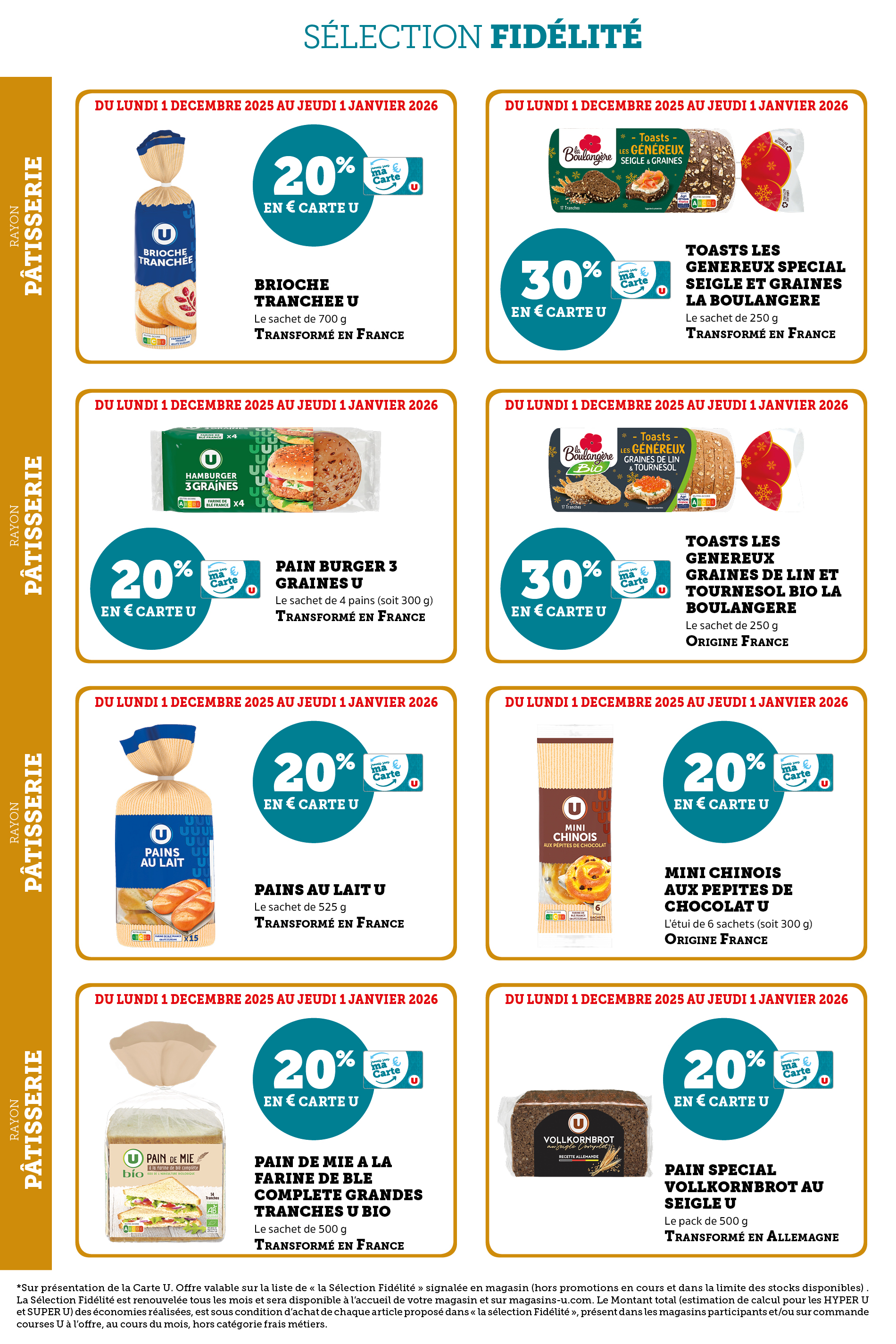 super-u - Catalogue Super U - Ma sélection Carte U décembre valable du 01/12 au 01/01 - page: 38
