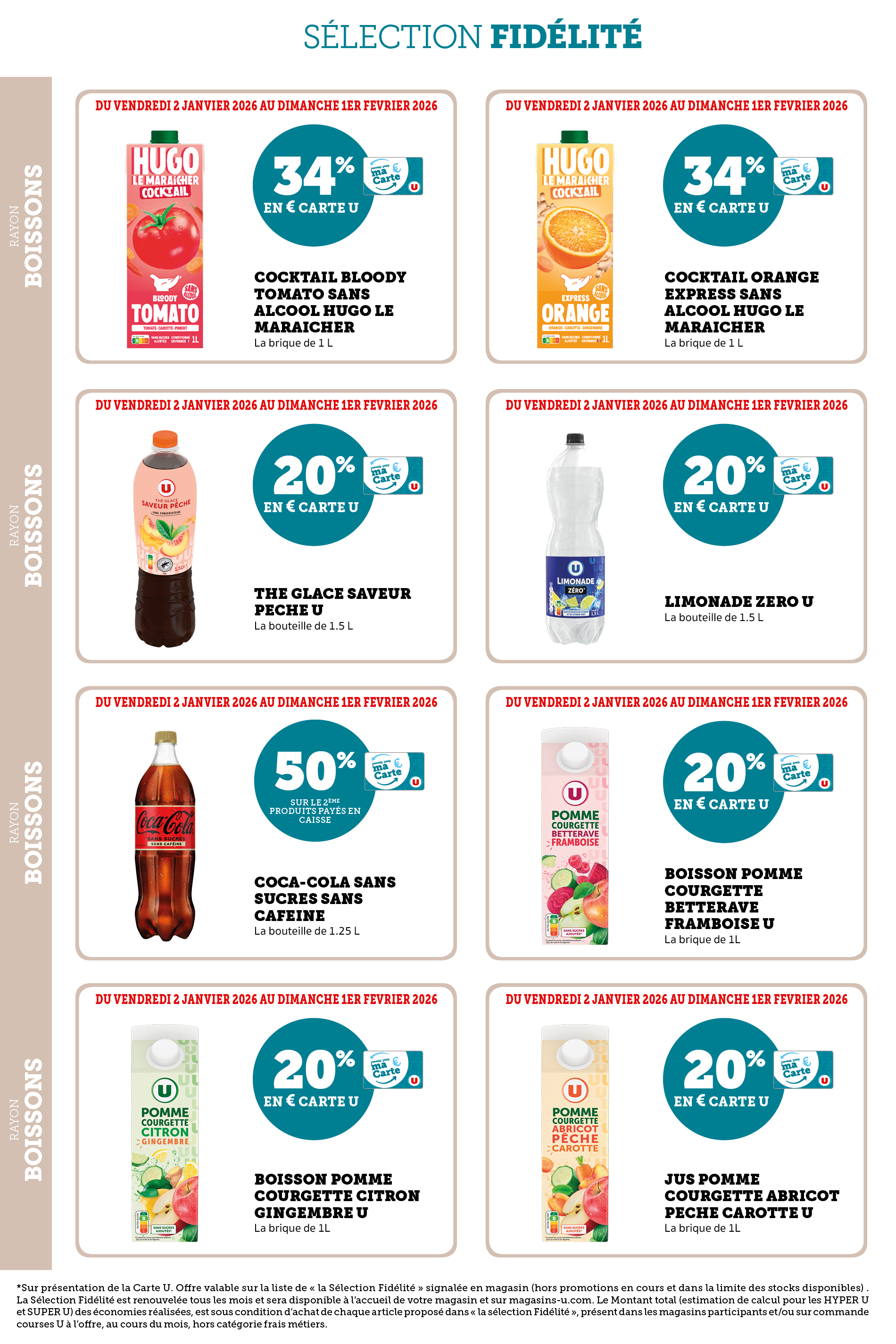 super-u - Catalogue Super U - Ma sélection Carte U janvier valable du 02/01 au 01/02 - page: 24