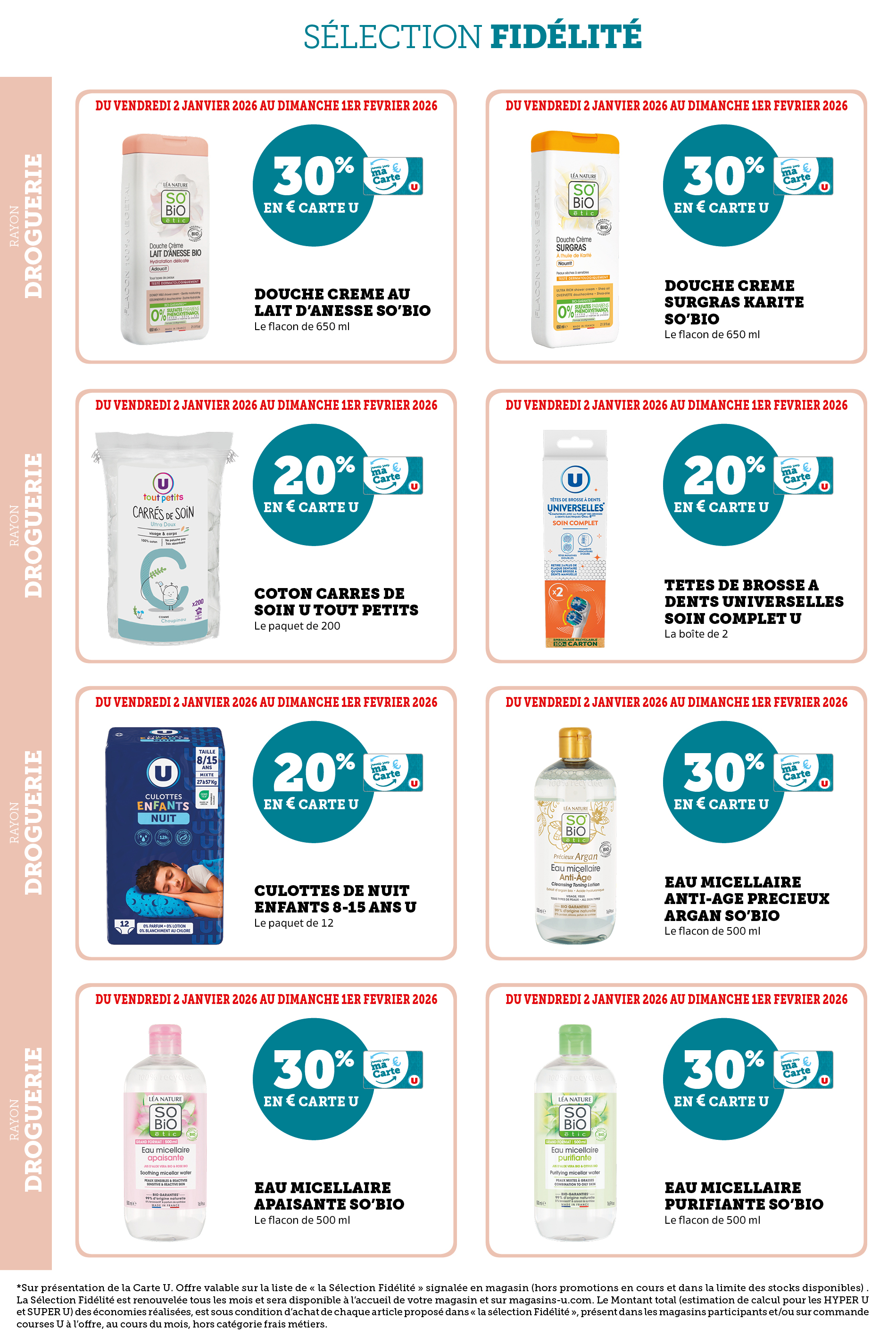super-u - Catalogue Super U - Ma sélection Carte U janvier valable du 02/01 au 01/02 - page: 10