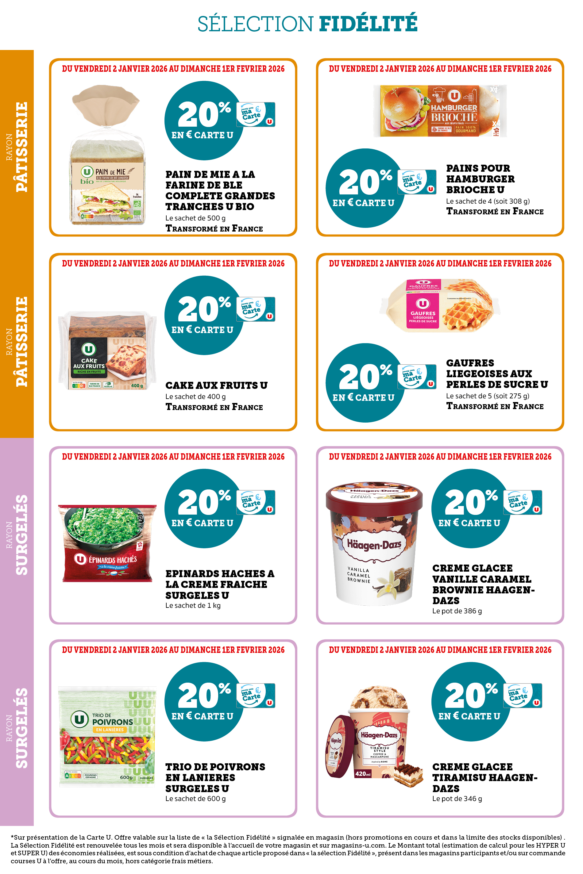 super-u - Catalogue Super U - Ma sélection Carte U janvier valable du 02/01 au 01/02 - page: 26