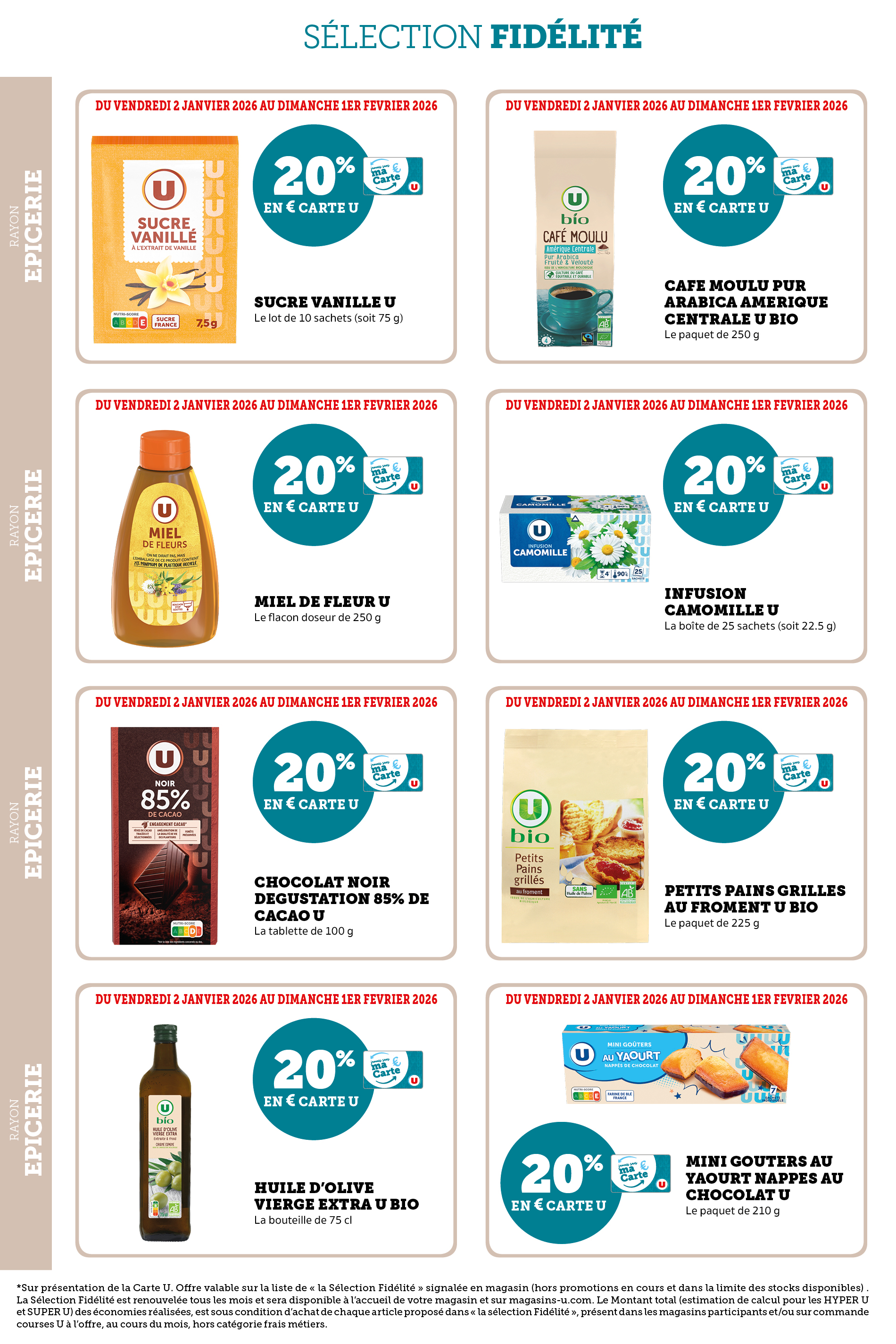 super-u - Catalogue Super U - Ma sélection Carte U janvier valable du 02/01 au 01/02 - page: 14