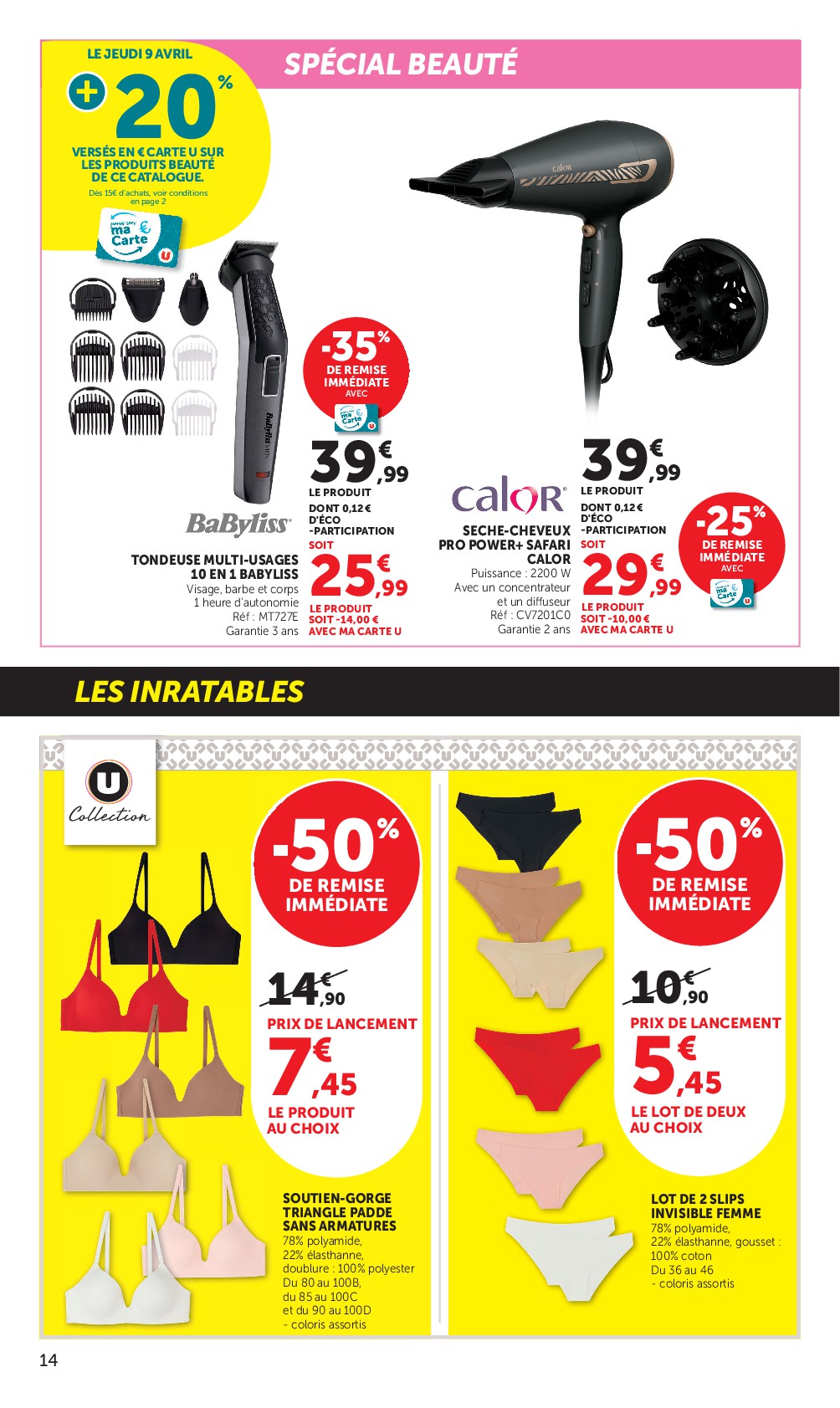 super-u - Catalogue Super U - La beauté à prix bas valable du 08/04/2026 au 19/04/2026 - page: 14