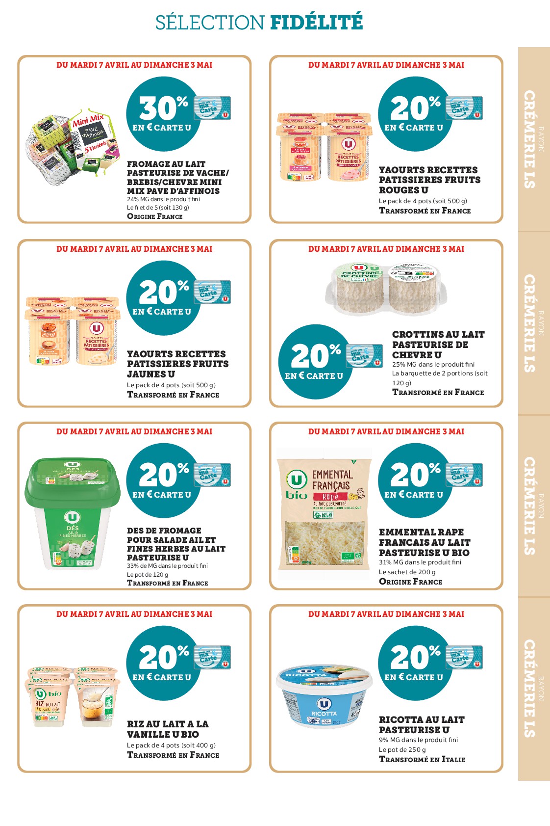 super-u - Current Super U - Ma sélection Carte U avril leaflet valid from du mardi 07/04/2026 to du dimanche 03/05/2026 - page: 7