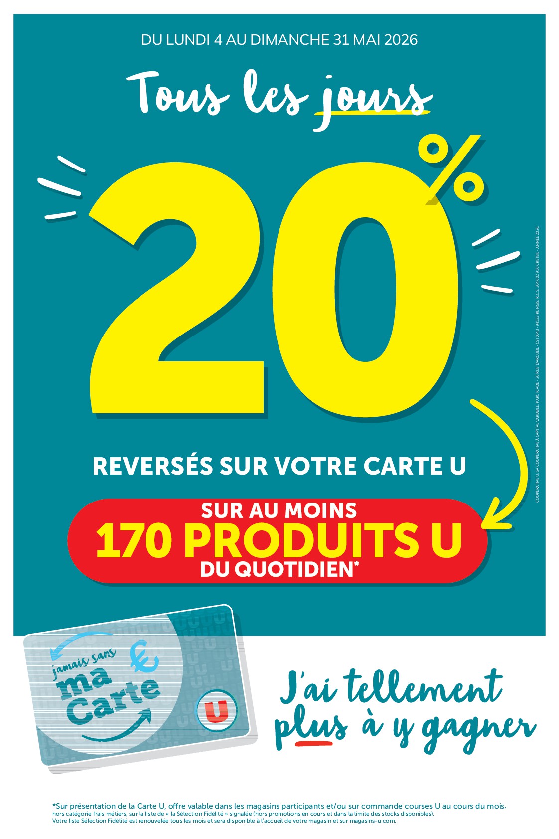 super-u - Current Super U - Ma Sélection Carte U leaflet valid from du lundi 04/05/2026 to du dimanche 31/05/2026 - page: 1