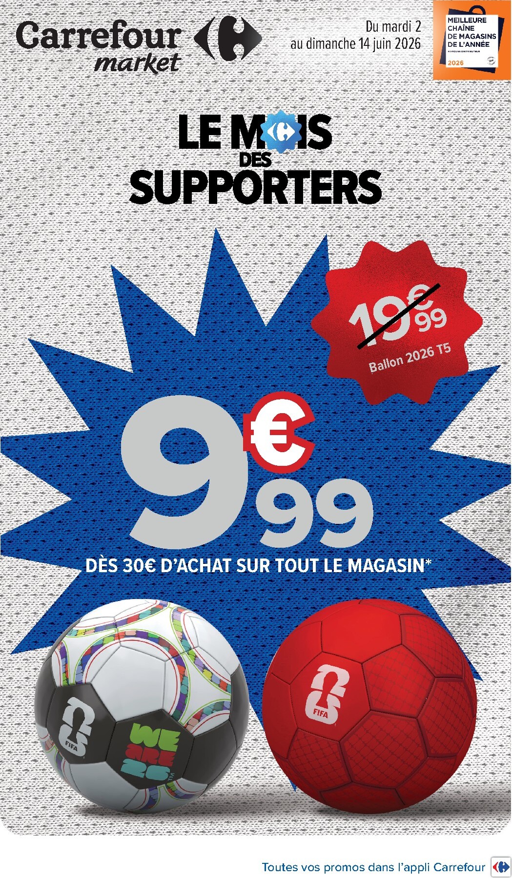 carrefour-market - Flyer Carrefour Market - Spécial supporters! pour la semaine prochaine du du mardi 02/06/2026 au du dimanche 14/06/2026