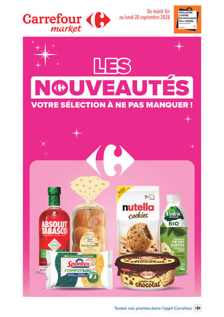 carrefour-market - Flyer Carrefour Market - LES Innovations DE Septembre pour la semaine prochaine du du mardi 01/09/2026 au du lundi 28/09/2026