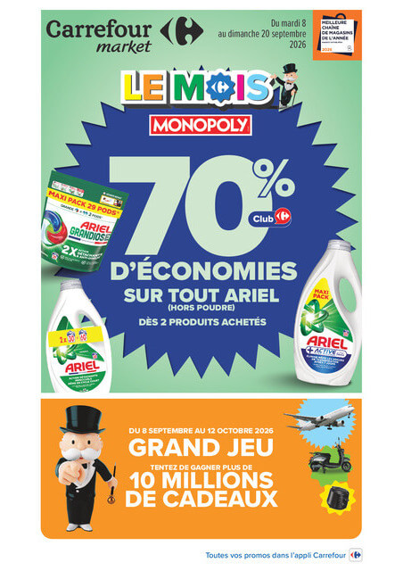 carrefour-market - Flyer Carrefour Market pour la semaine prochaine du du mardi 08/09/2026 au du dimanche 20/09/2026