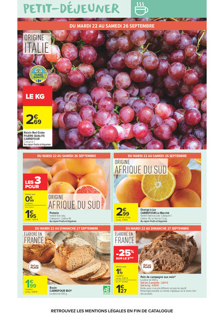 carrefour-market - Flyer Carrefour Market pour la semaine prochaine du du mardi 22/09/2026 au du dimanche 04/10/2026 - page: 18