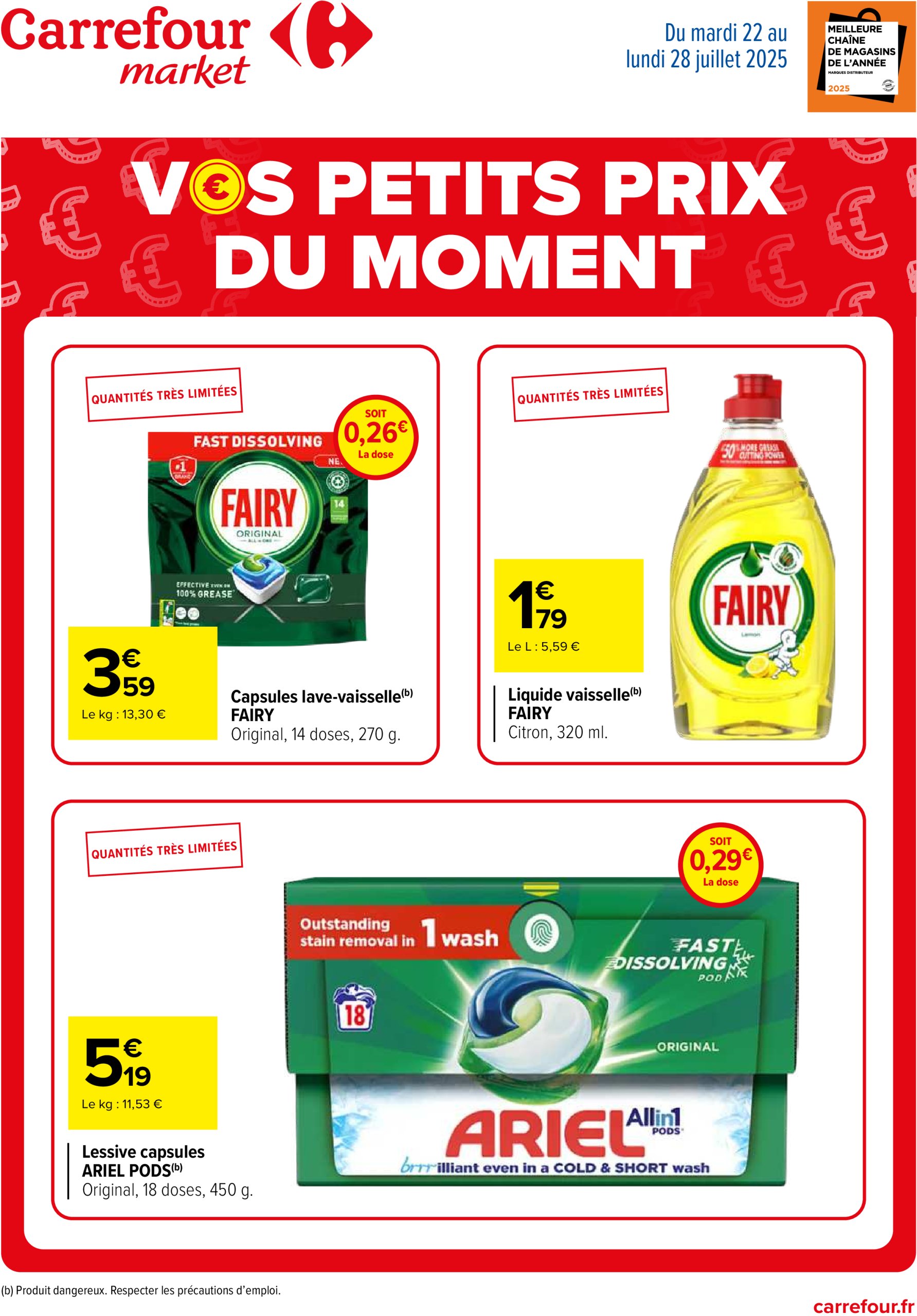 carrefour-market - Catalogue Carrefour Market - Vos Petits Prix du Moment valable du 22/07 au 28/07 - page: 1