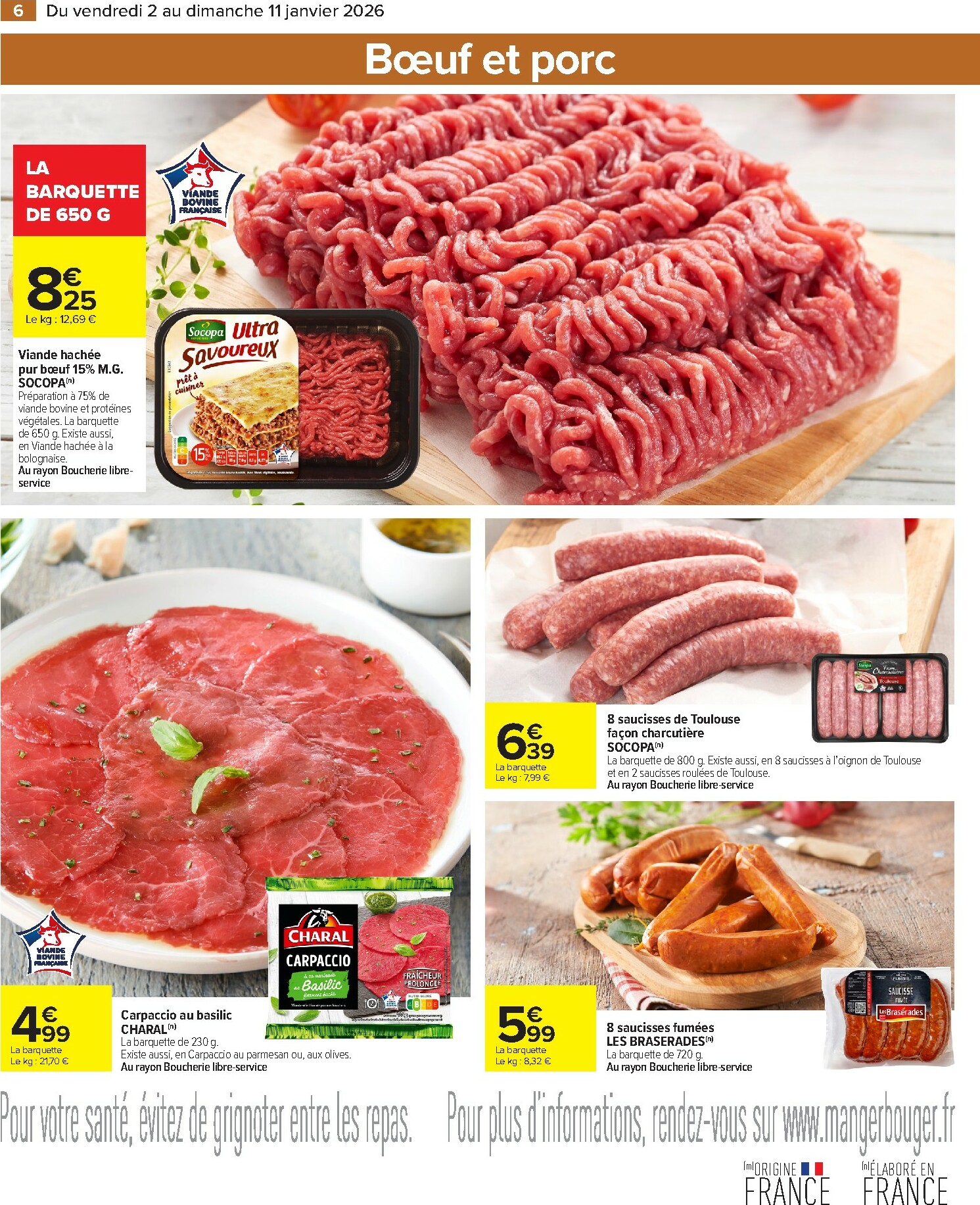 carrefour-market - Catalogue Carrefour Market - Boucher valable du 02/01 au 11/01 - page: 6