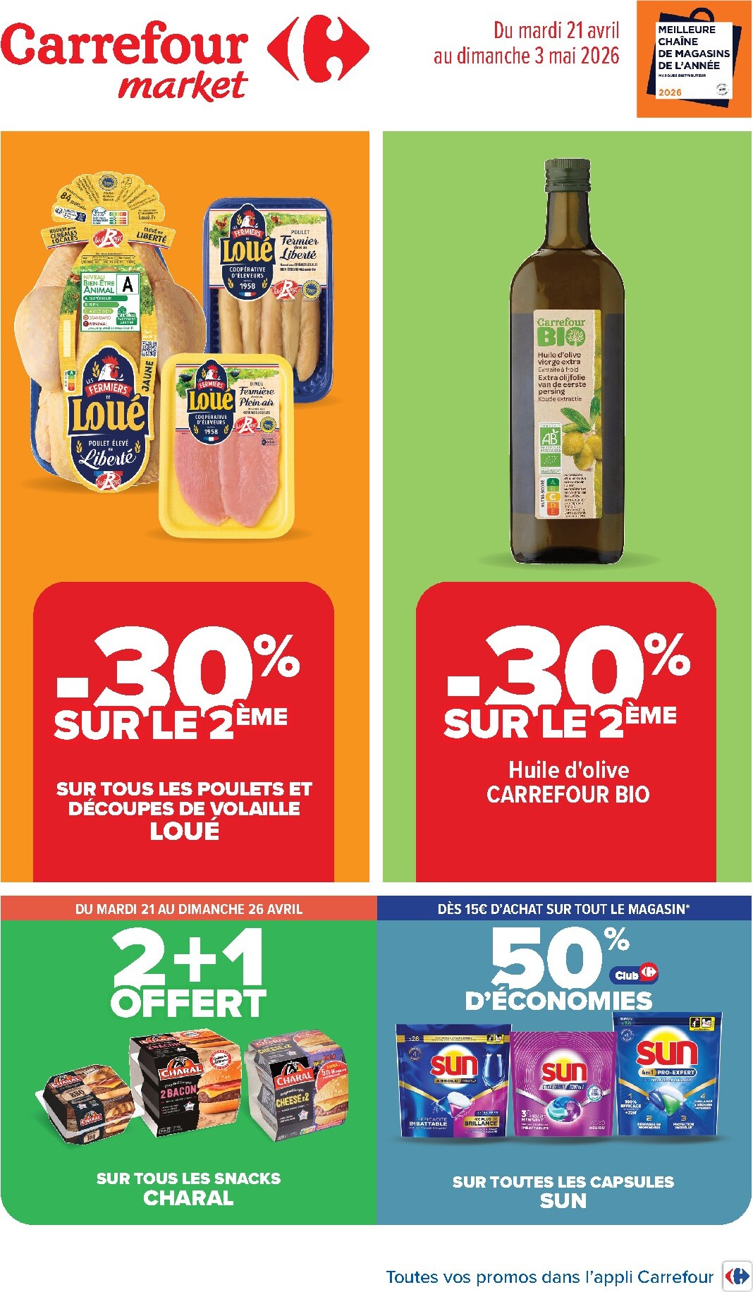 carrefour-market - Flyer Carrefour Market pour la semaine prochaine du du mardi 21/04/2026 au du dimanche 03/05/2026