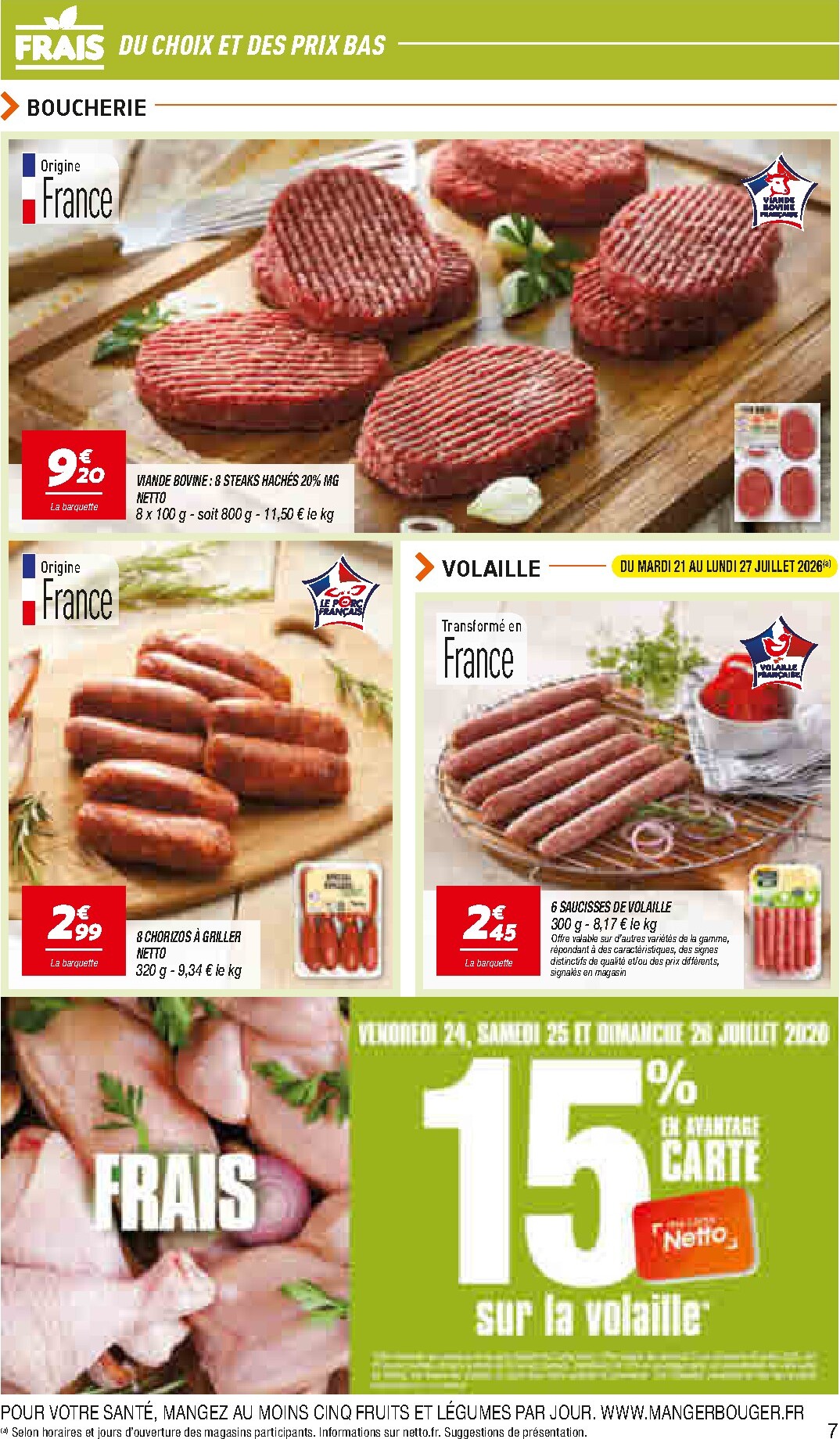 netto - Flyer Netto pour la semaine prochaine du du mardi 21/07/2026 au du lundi 03/08/2026 - page: 7