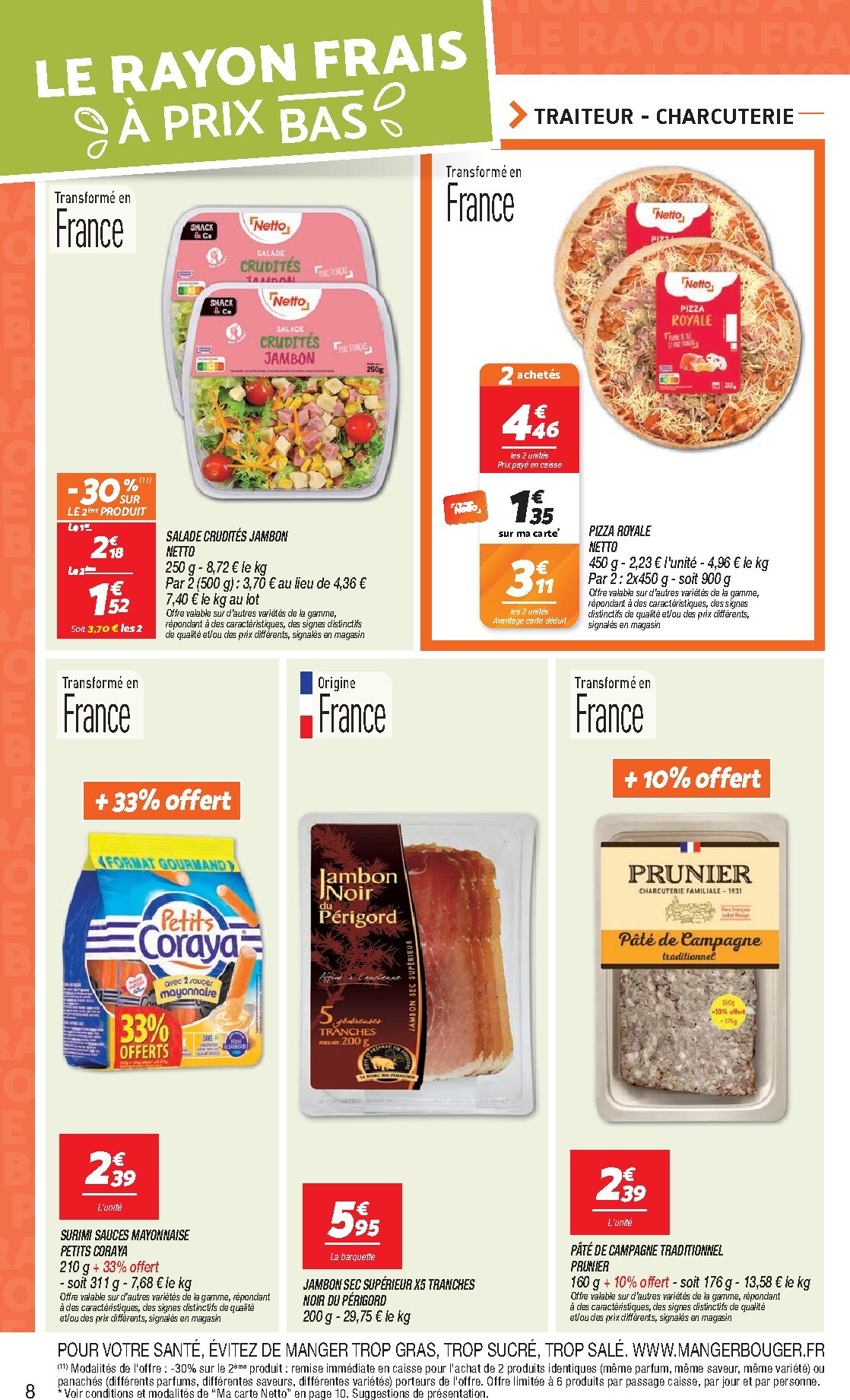 netto - Flyer Netto - Le Rayon Frais à Prix Bas pour la semaine prochaine du du mardi 28/07/2026 au du lundi 03/08/2026 - page: 8