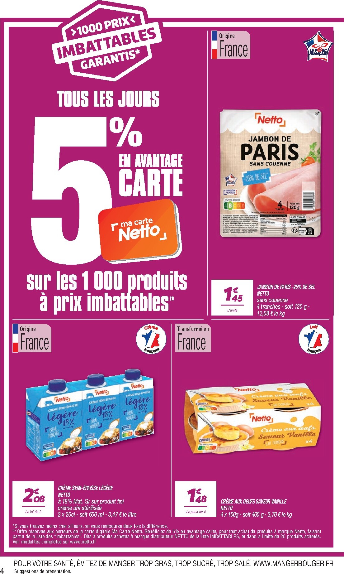netto - Flyer Netto - Le Rayon Frais à Prix Bas pour la semaine prochaine du du mardi 28/07/2026 au du lundi 03/08/2026 - page: 4