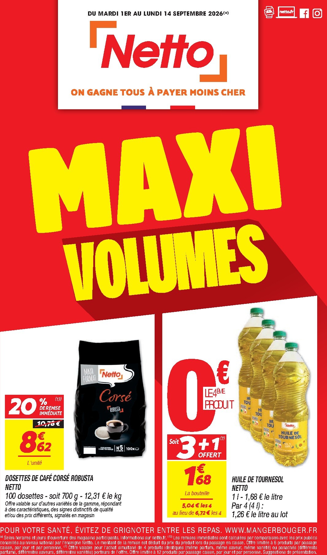 netto - Flyer Netto pour la semaine prochaine du du mardi 01/09/2026 au du lundi 14/09/2026