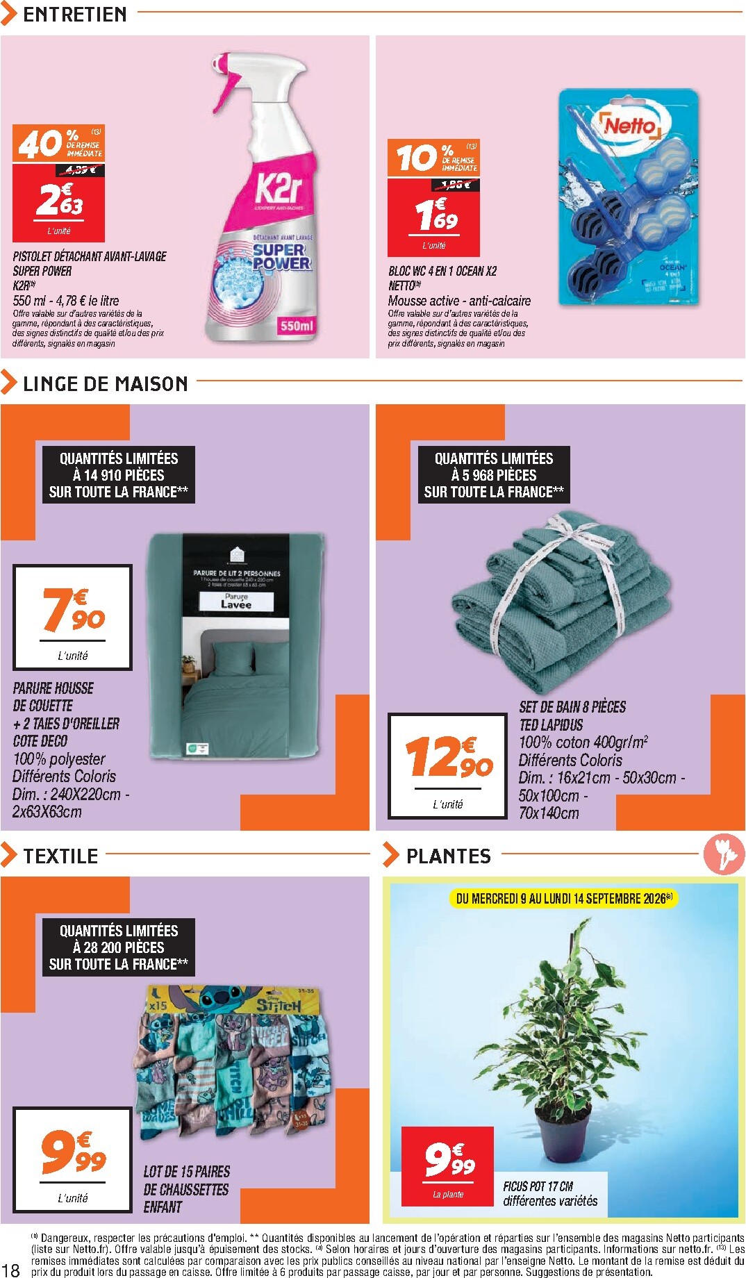 netto - Flyer Netto - Rendez-vous Prix Bas pour la semaine prochaine du du mardi 08/09/2026 au du lundi 14/09/2026 - page: 18