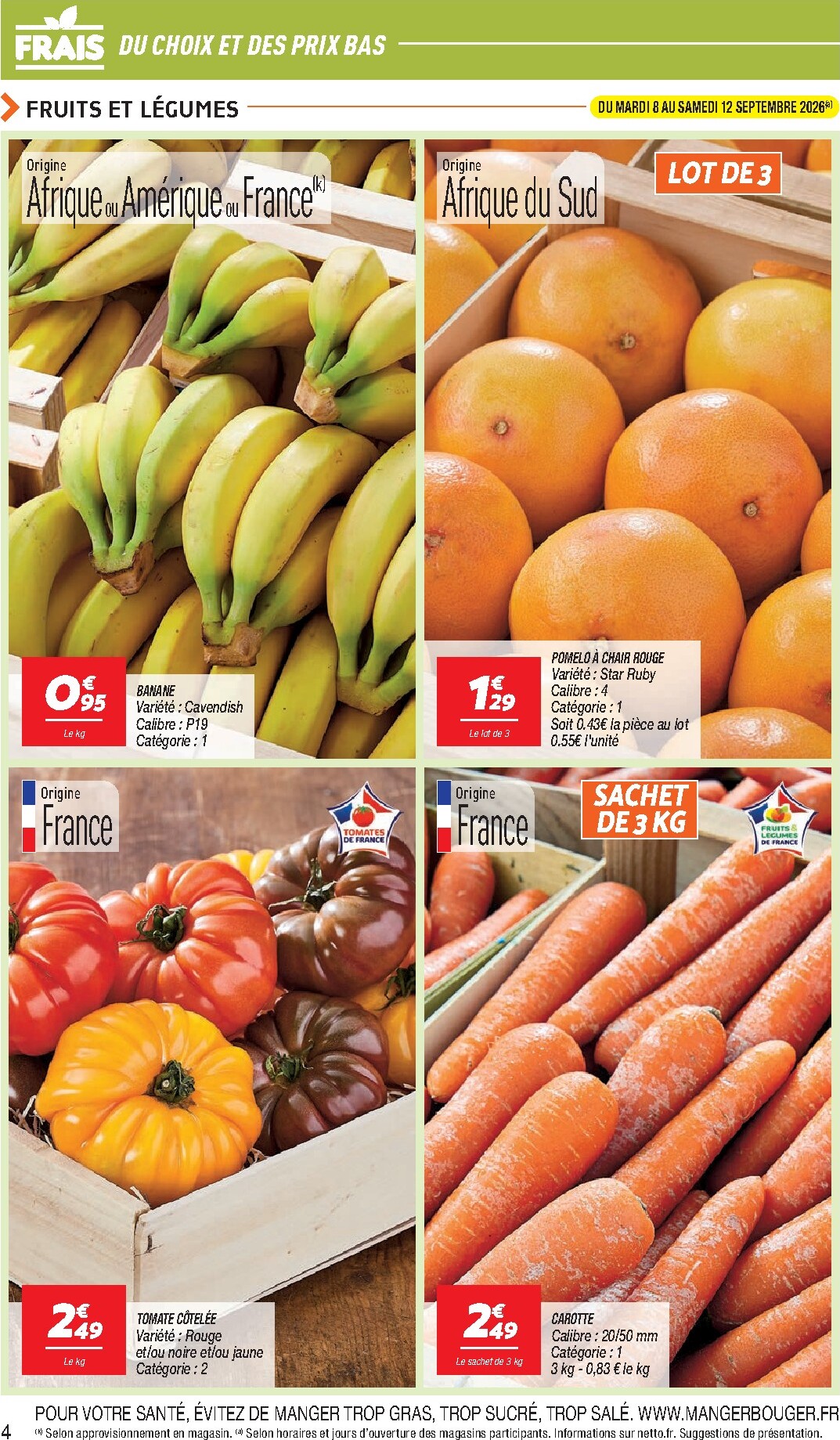 netto - Flyer Netto - Rendez-vous Prix Bas pour la semaine prochaine du du mardi 08/09/2026 au du lundi 14/09/2026 - page: 4