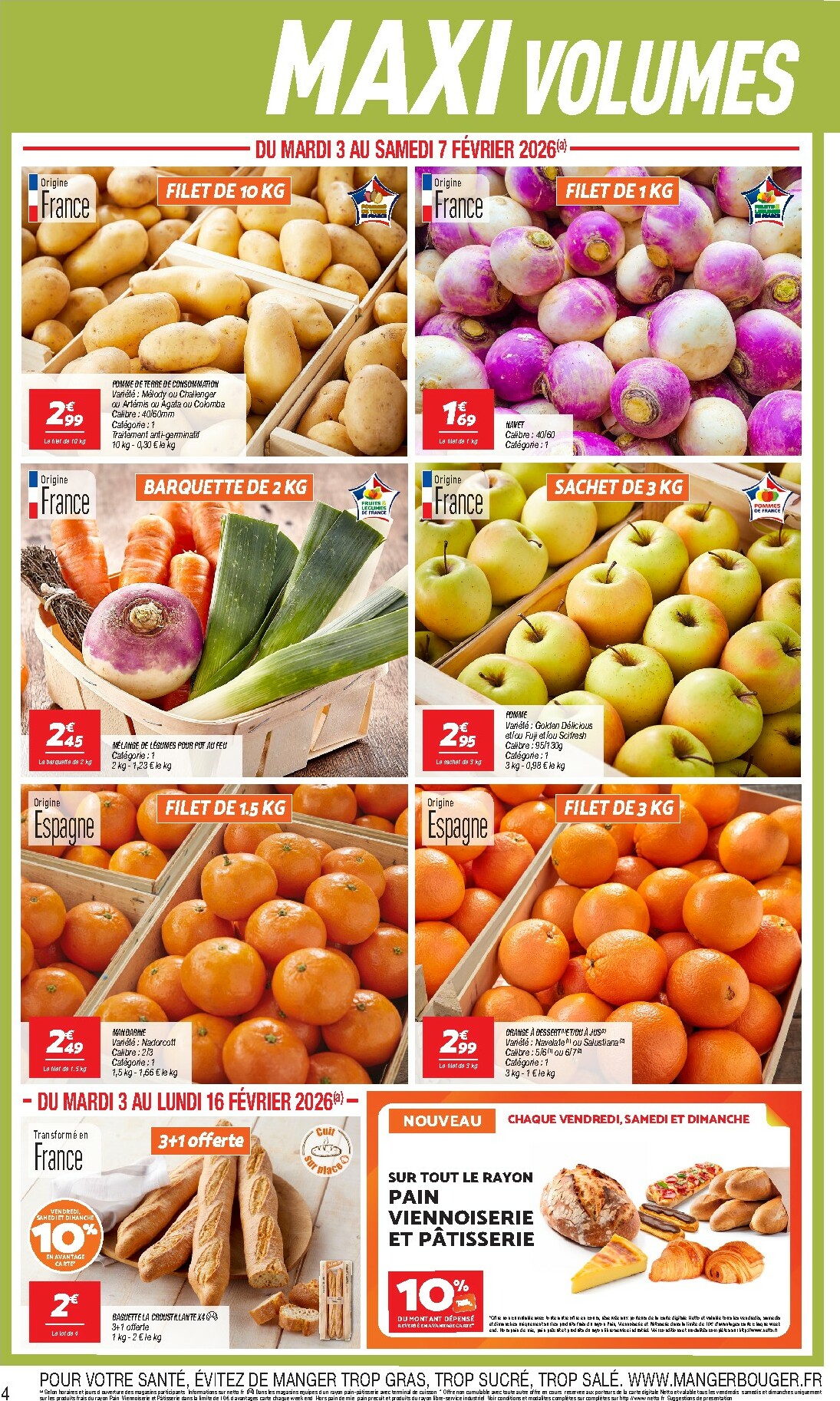 netto - Catalogue Netto - Maxi volumes valable du 03/02 au 16/02 - page: 4