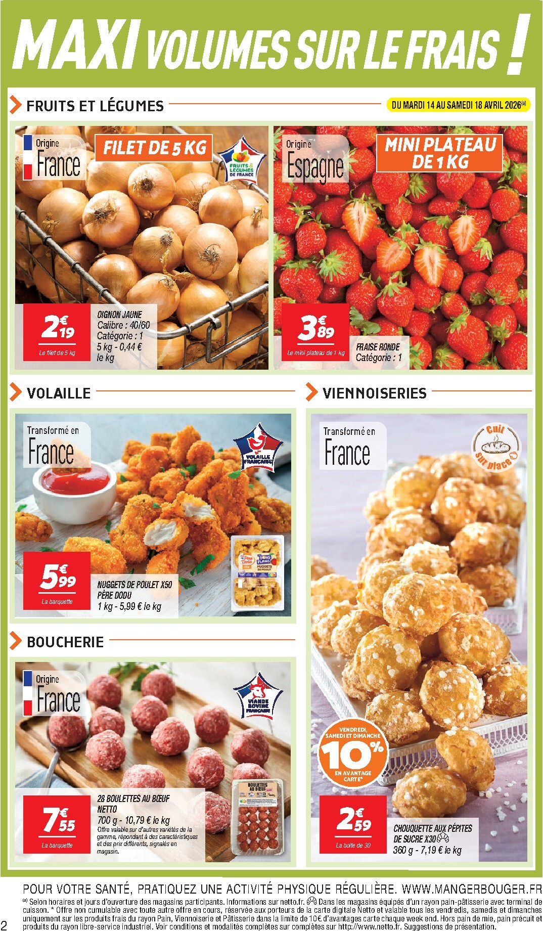 netto - Flyer Netto pour la semaine prochaine du du mardi 14/04/2026 au du lundi 20/04/2026 - page: 2