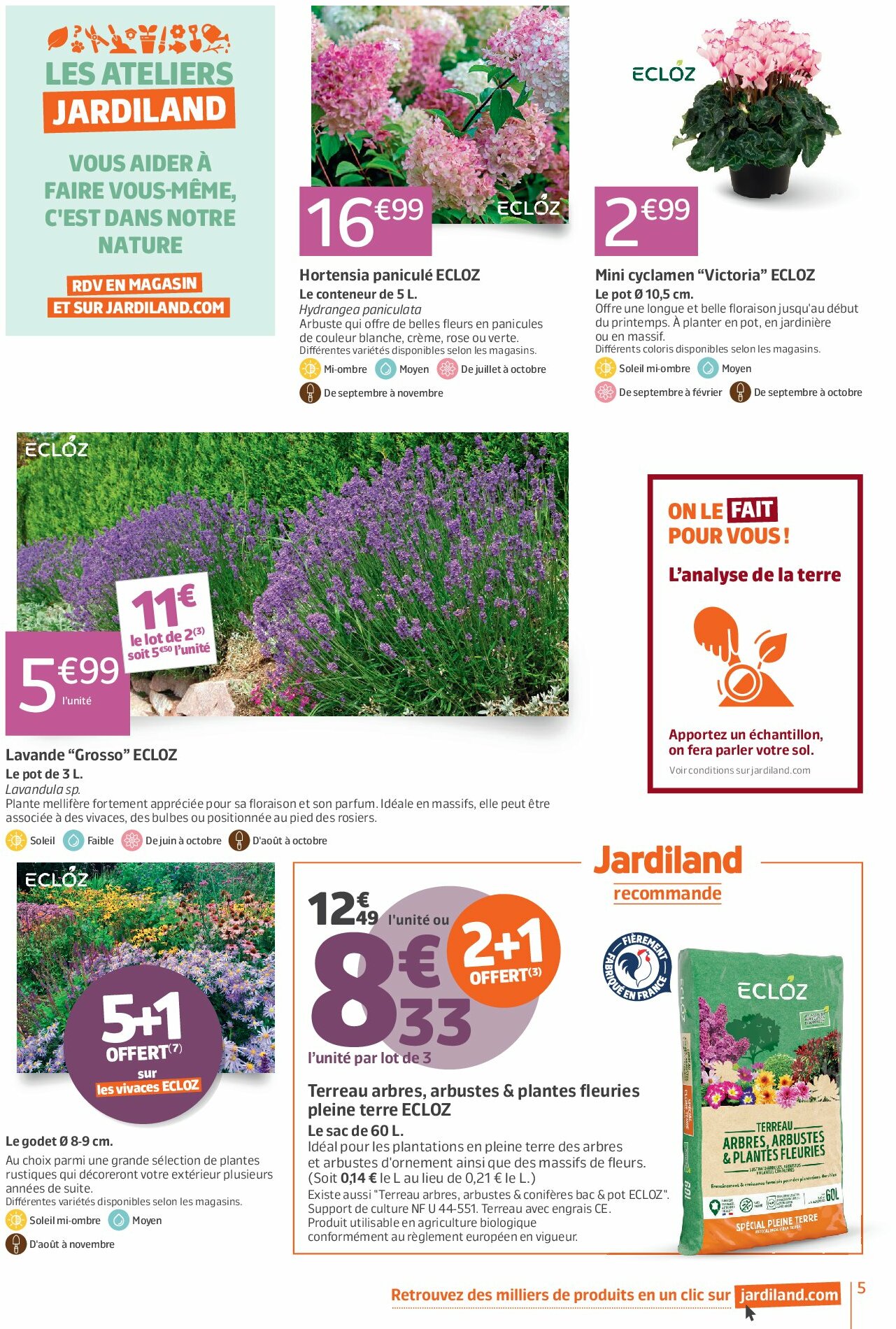 jardiland - Catalogue Jardiland valable du 27/08 au 07/09 - page: 5