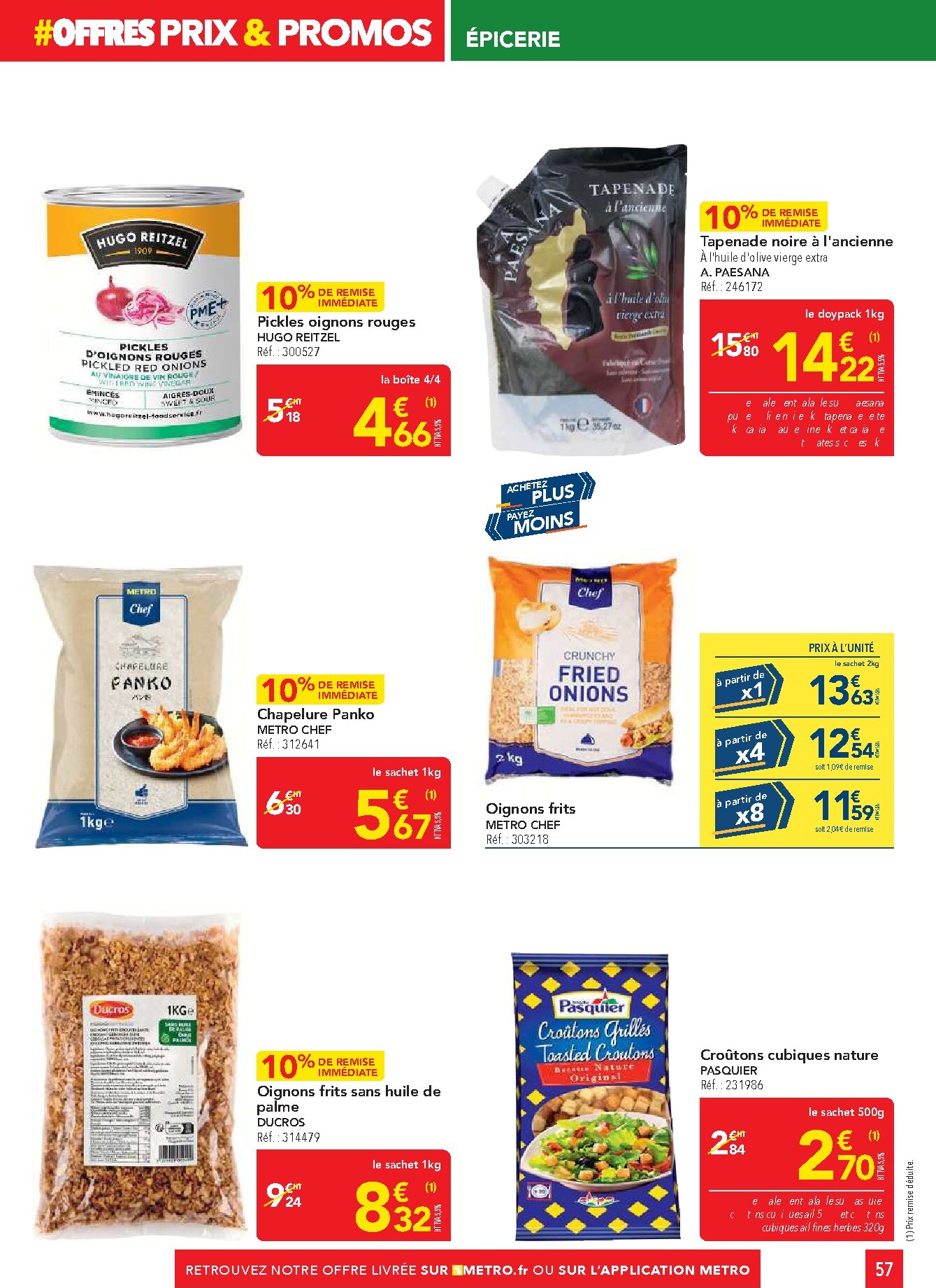 metro - Current Metro - Offres Prix & Promos Restauration leaflet valid from de jeudi 21/05/2026 to du samedi 20/06/2026 - page: 57