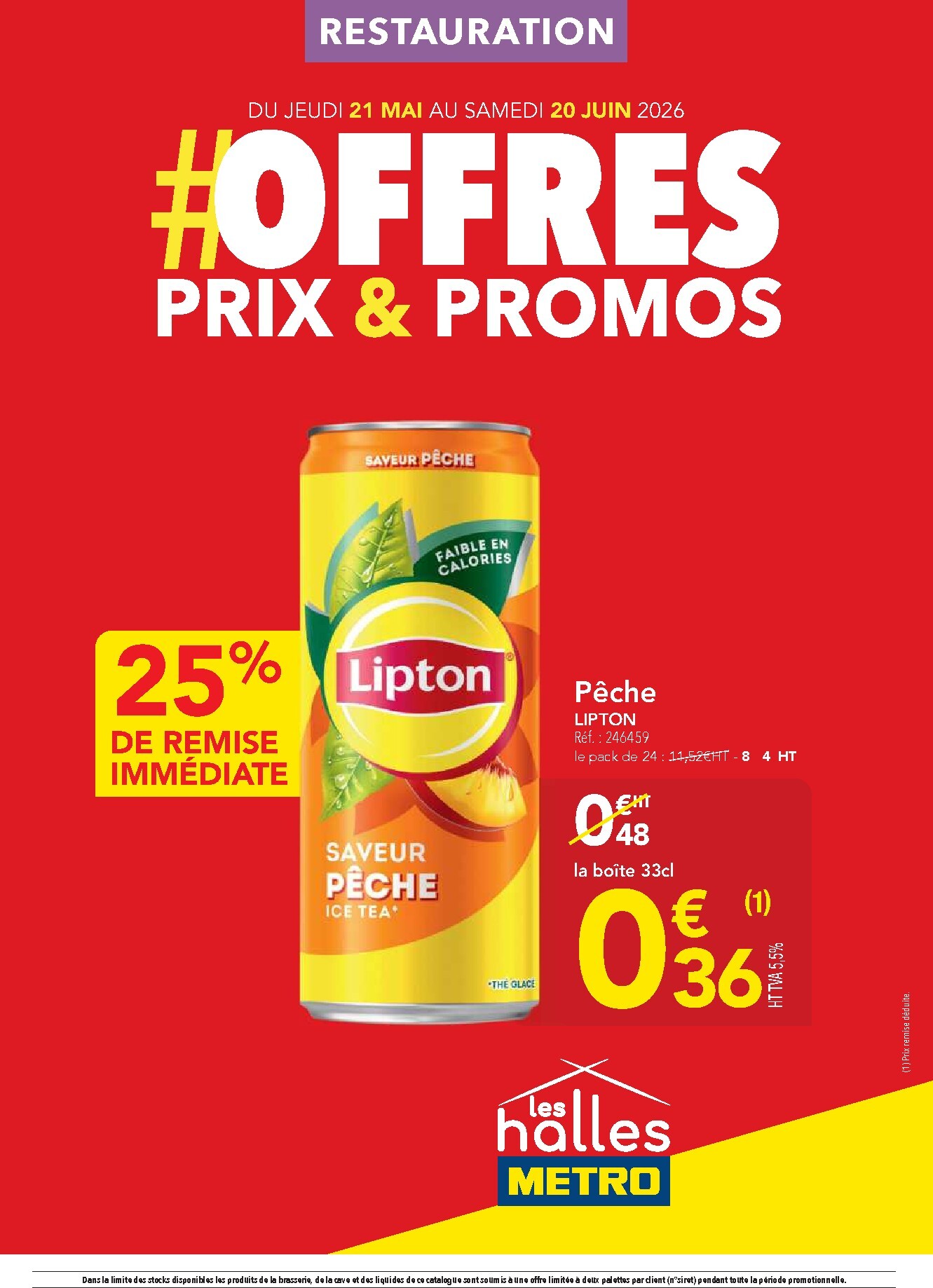 metro - Current Metro - Offres Prix & Promos Restauration leaflet valid from de jeudi 21/05/2026 to du samedi 20/06/2026 - page: 1