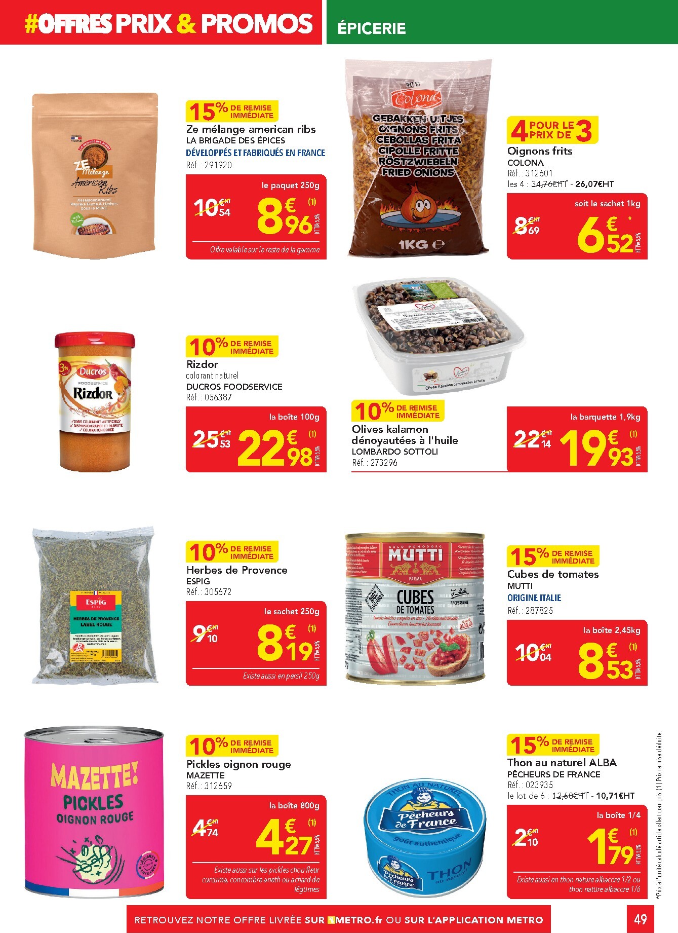metro - Current Metro - Offres Prix & Promos Restauration leaflet valid from de jeudi 18/06/2026 to du mercredi 15/07/2026 - page: 49