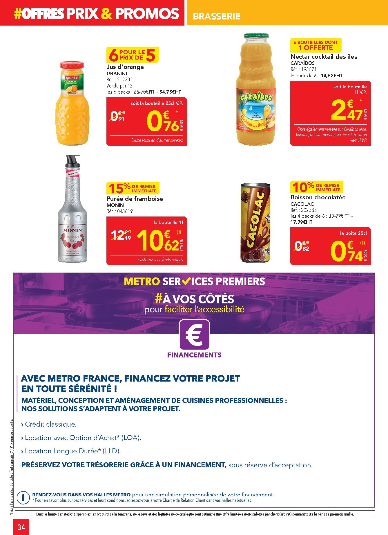 metro - Current Metro - Offres Prix & Promos Restauration leaflet valid from de jeudi 18/06/2026 to du mercredi 15/07/2026 - page: 34